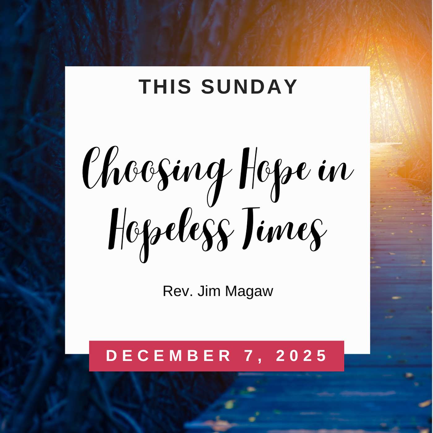 Choosing Hope in Hopeless Times