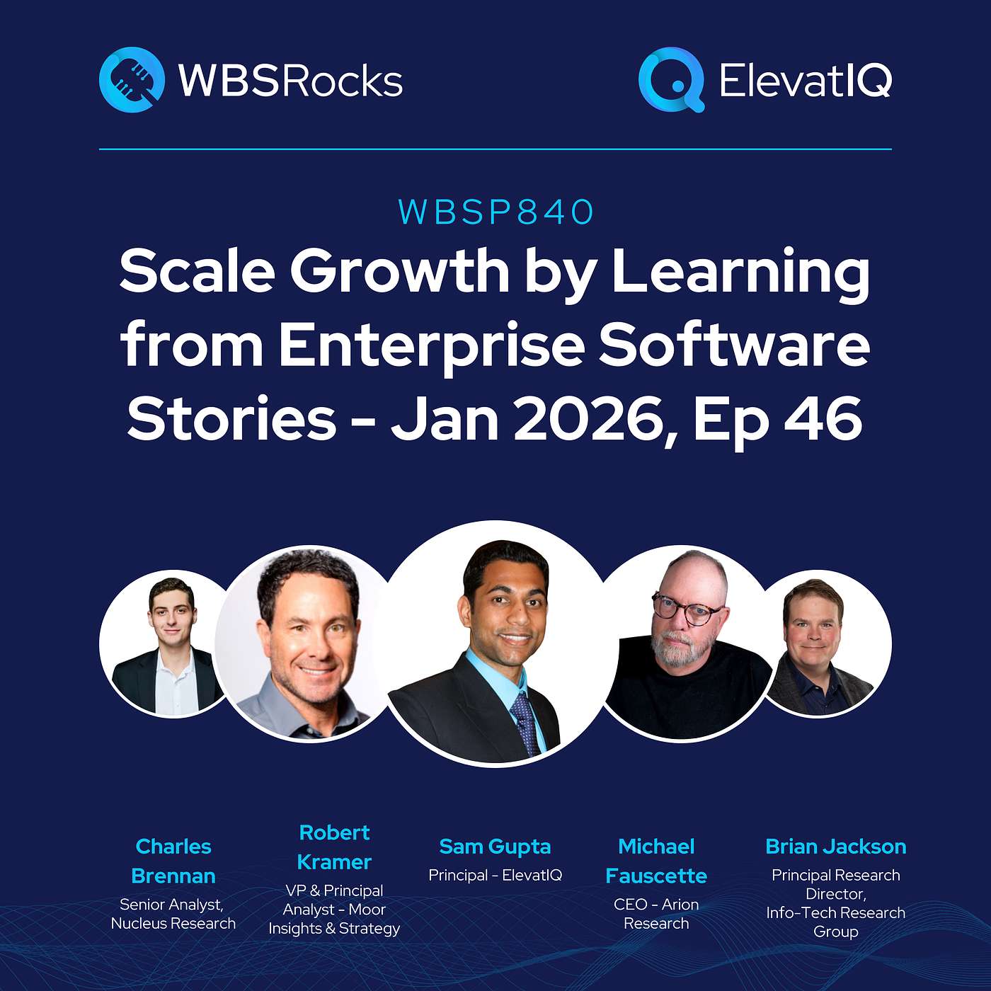 WBSP840: Scale Growth by Learning from Enterprise Software Stories - Jan 2026, Ep 46, an Objective Panel Discussion episode artwork