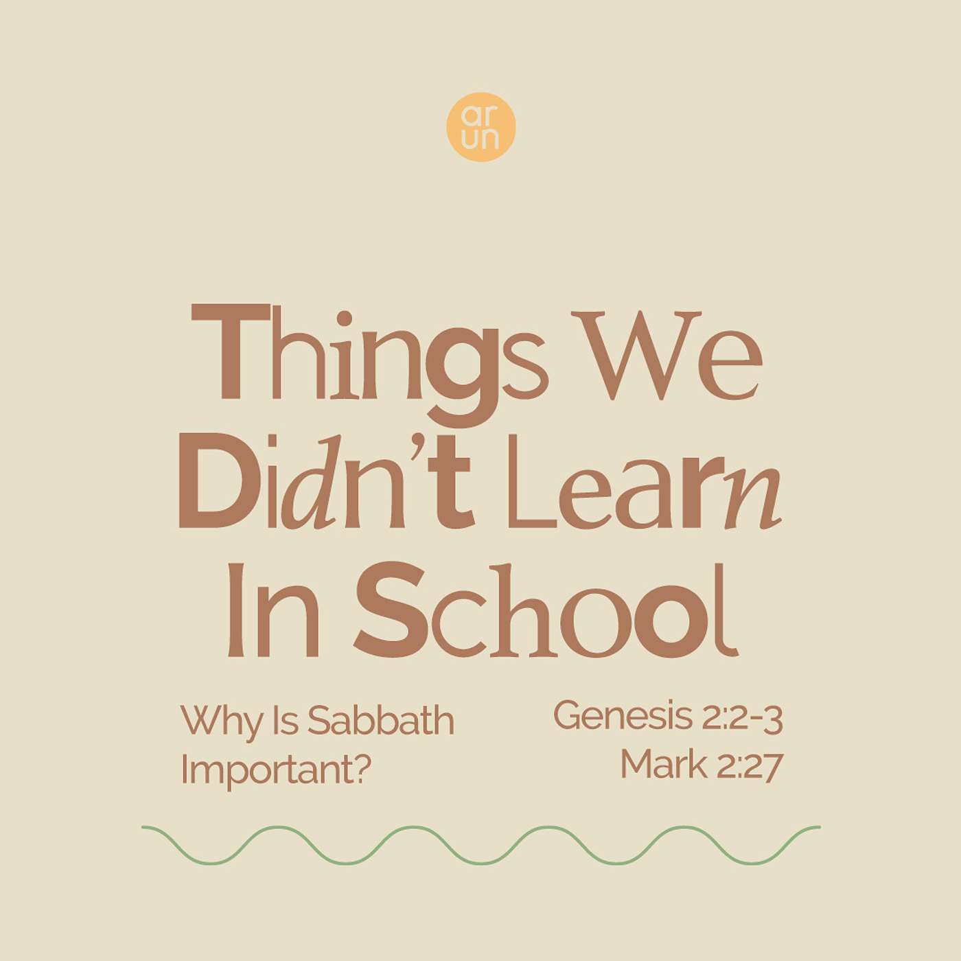 Things we didn't learn in school: Why is Sabbath important? episode artwork