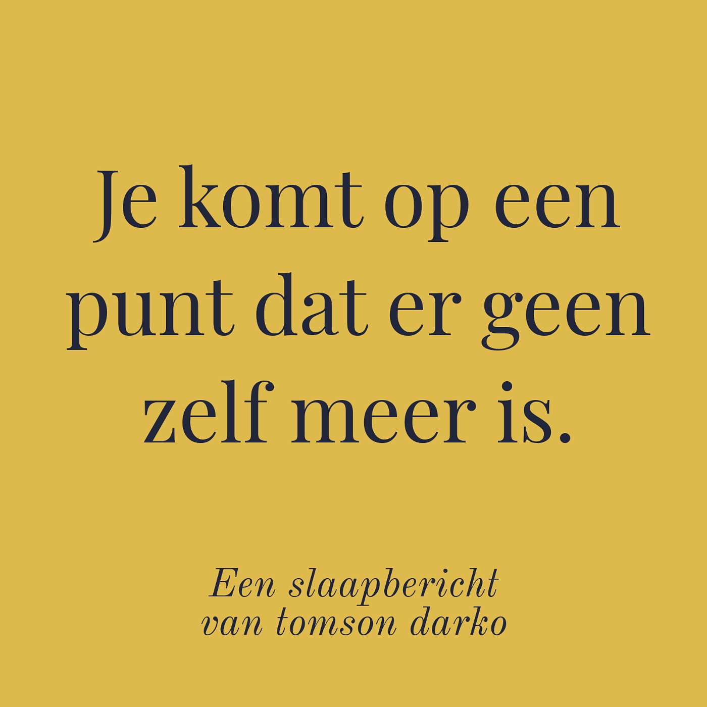 In slaap vallen met melancholie van Tomson Darko