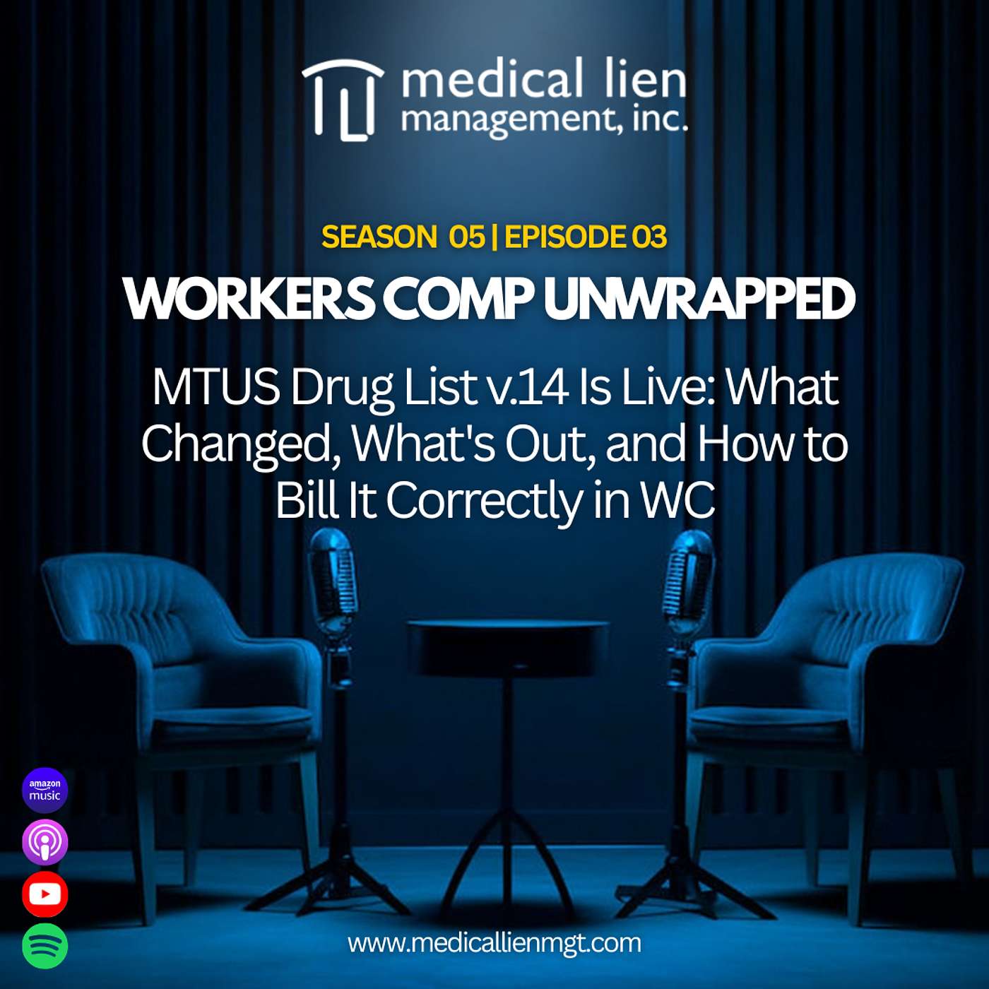 Workers Comp Unwrapped Episode 503: MTUS Drug List v.14 Is Live: What Changed, What's Out, and How to Bill It Correctly in WC episode artwork
