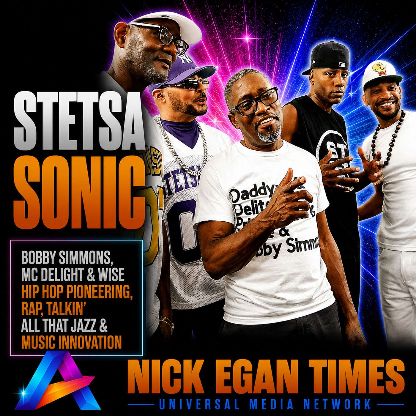 Stetsasonic - Bobby Simmons, MC Delight & Wise Hip Hop Pioneering, Rap, Talkin’ All That Jazz & Music Innovation | Nick Egan Times episode artwork