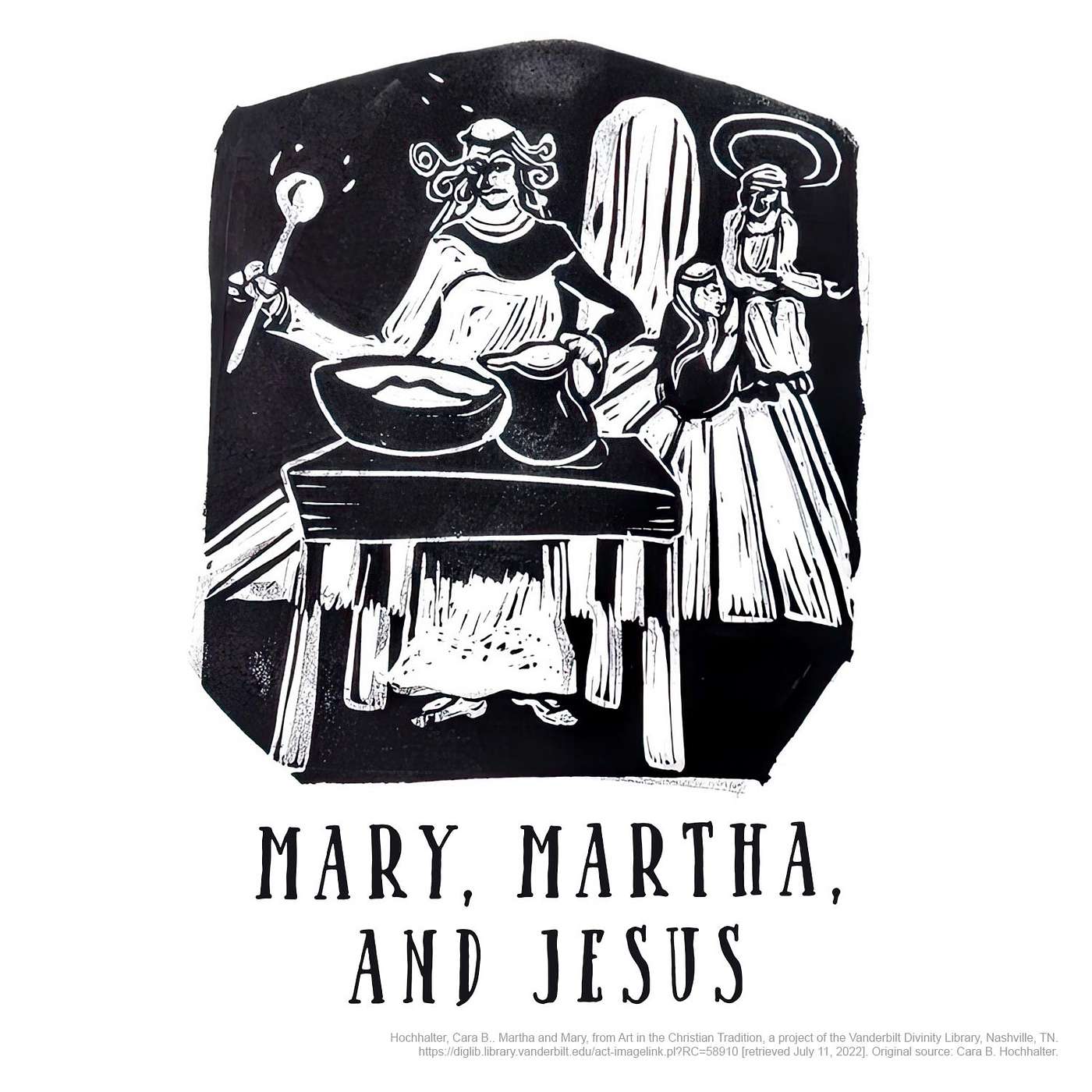 Mary, Martha, and Jesus