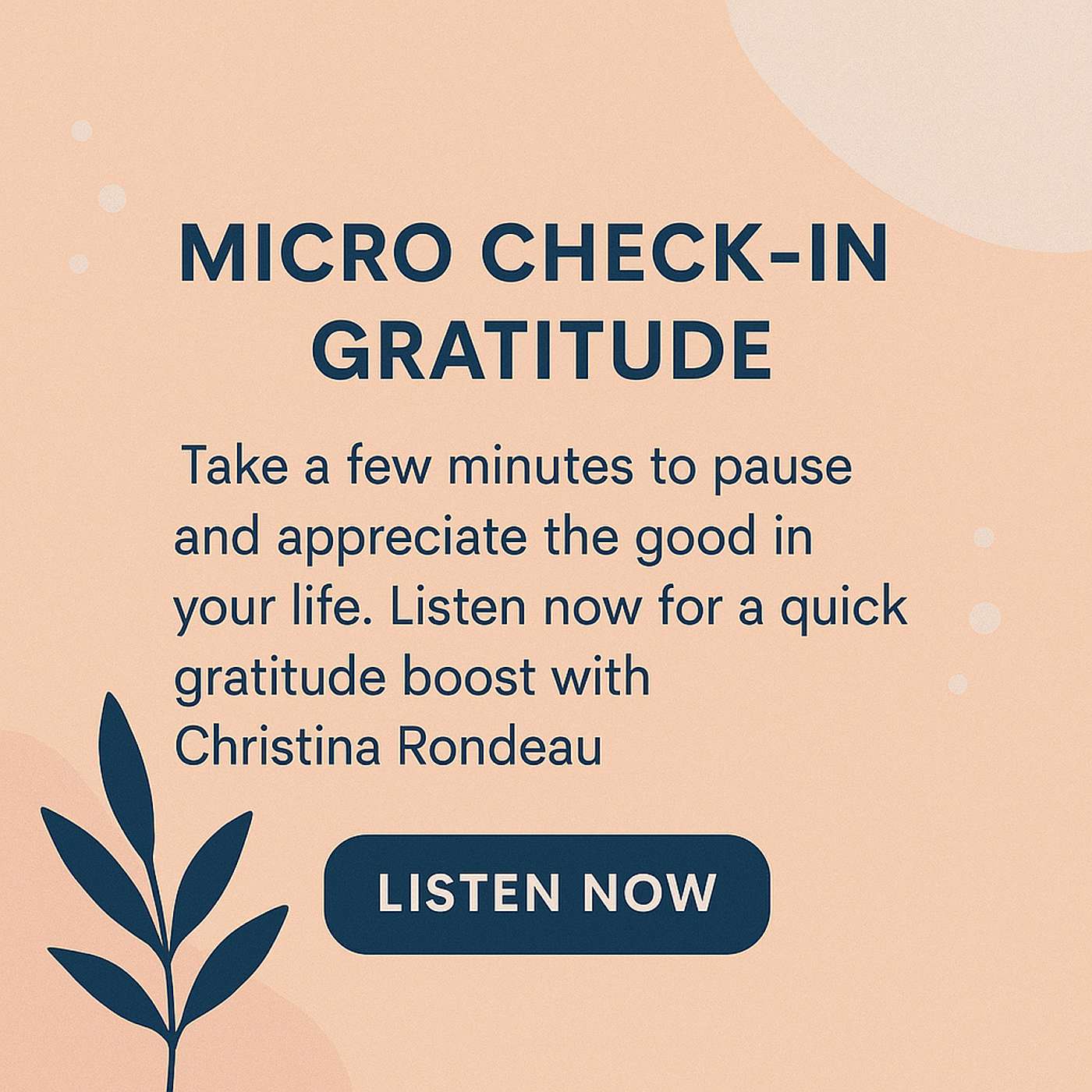 Micro Check in - Gratitude