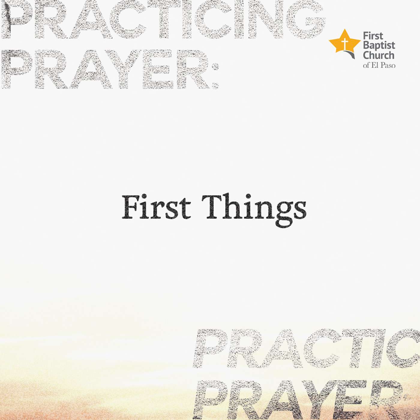 First Things