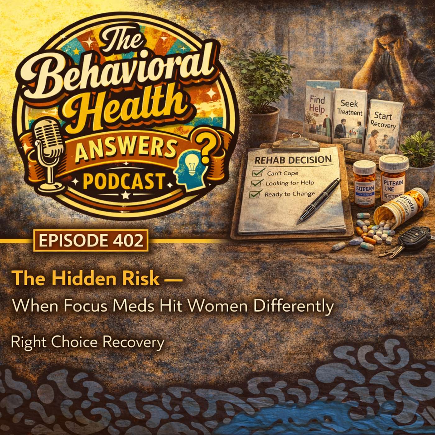 Episode 402: The Hidden Risk - When Focus Meds Hit Women Differently | Right Choice Recovery episode artwork