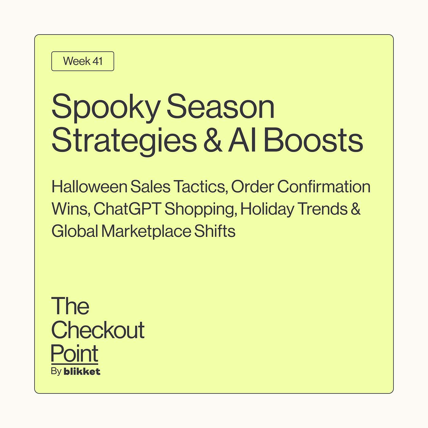 The Checkout Point by Blikket.co - Weekly eCommerce Insights Digest
