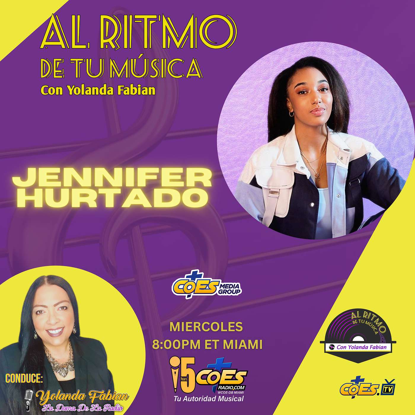 Jennifer Hurtado en Al Ritmo de tu Música con Yolanda Fabian