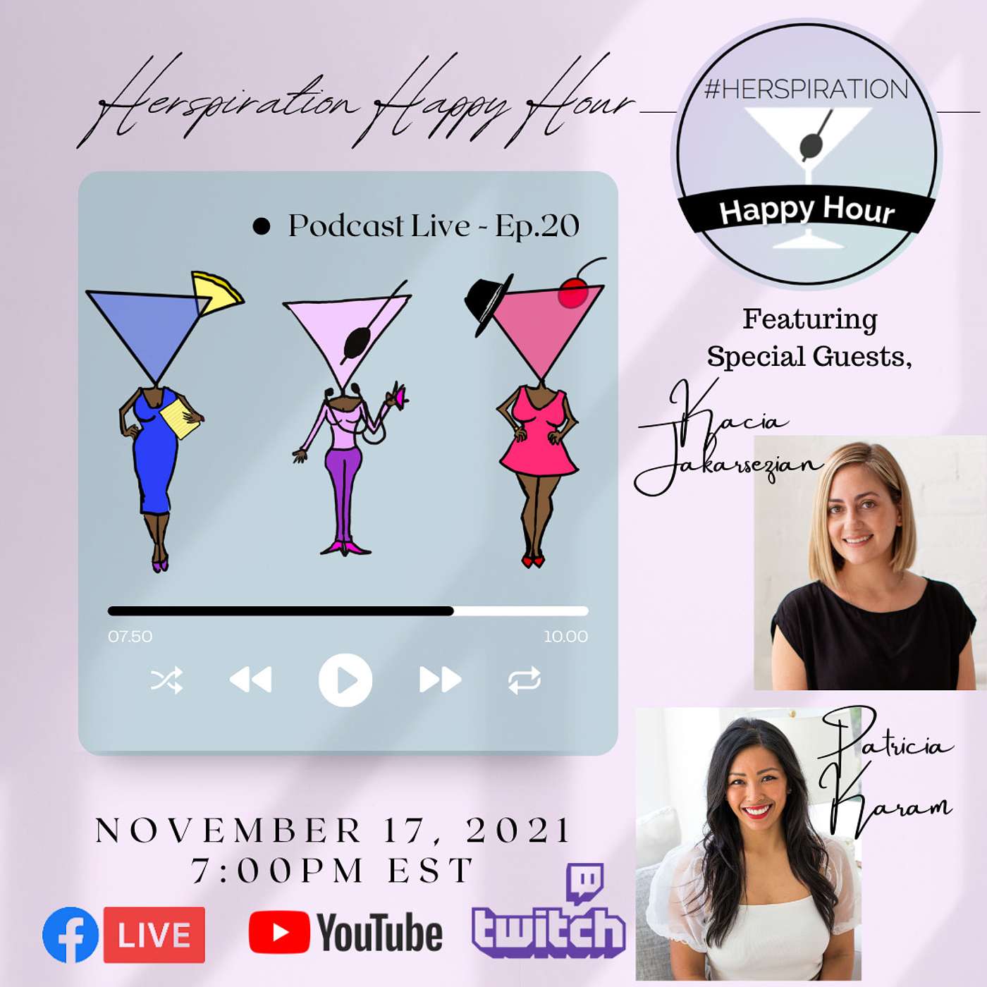Herspiration Happy Hour, Season 4, Eps 20: We Are On A Mission w/ Kasia Jakarsezian episode artwork