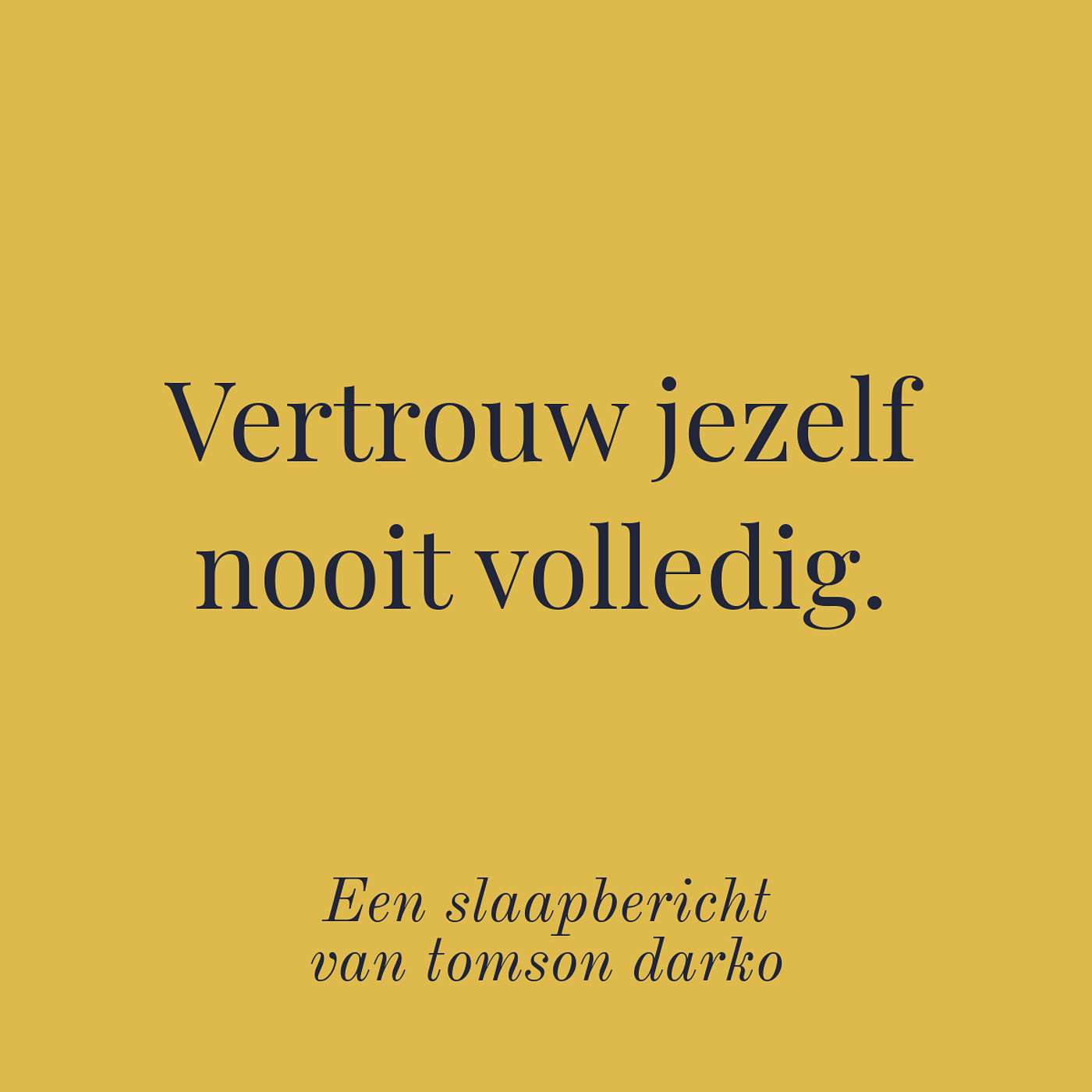 In slaap vallen met melancholie van Tomson Darko