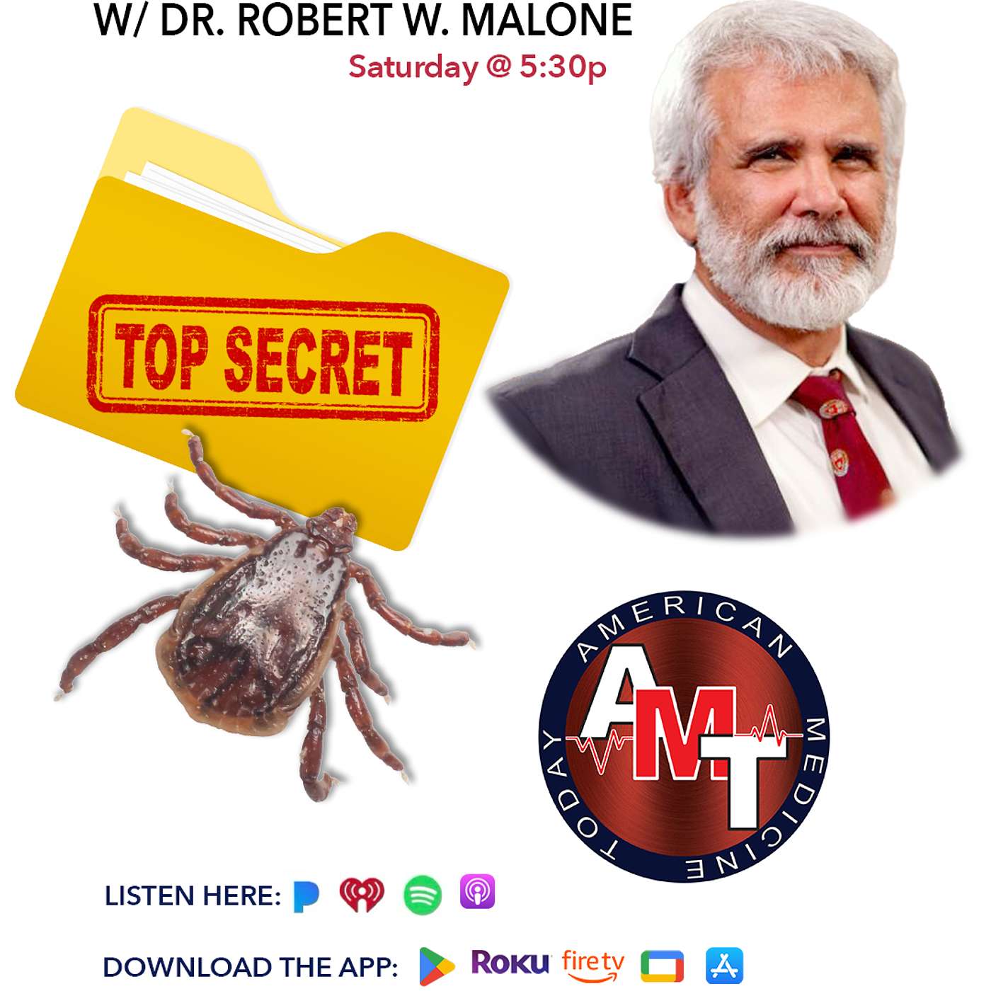 8/1/26 S12 E15 - AMT TV FULL SHOW: Lifespan Gender Gap w/ Ed Bartlett | Govt. Releasing Radioactive Ticks w/ Dr. Malone | Dustin's Story of Recovery episode artwork