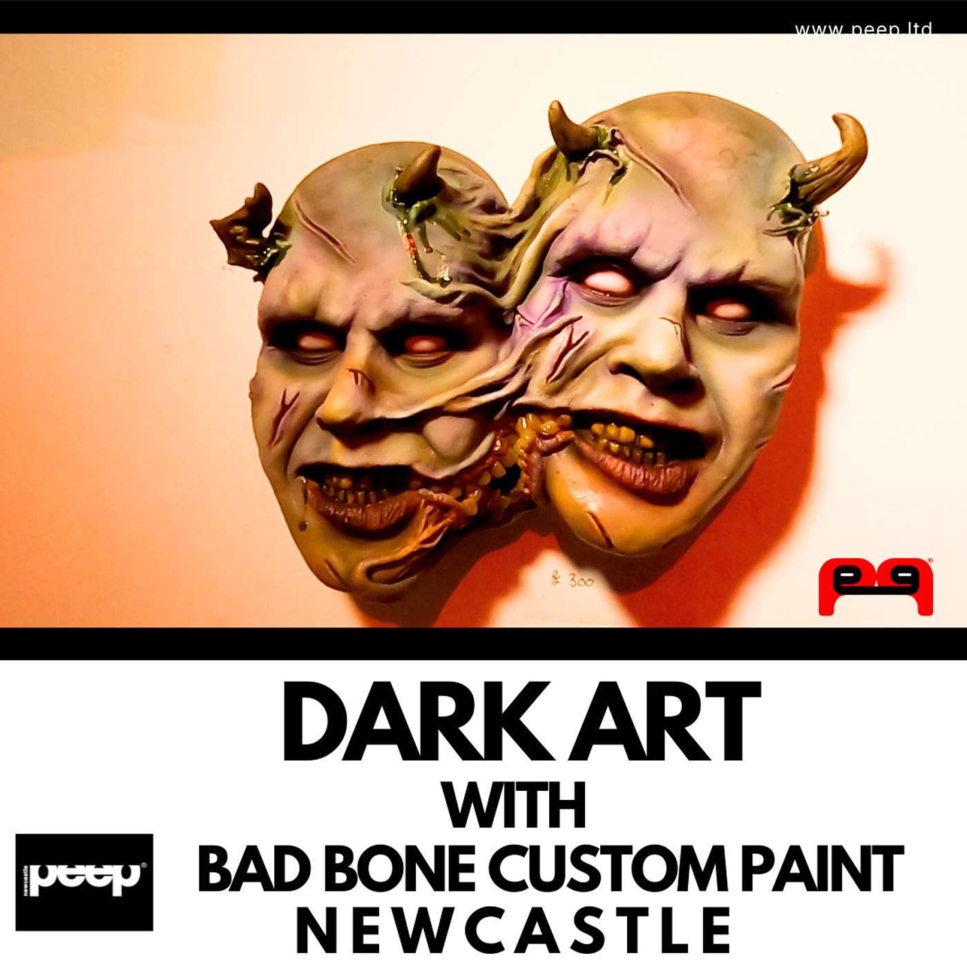 Horror Art with Airbrush Artist Bad Bone Custom Paint peep podcast Newcastle