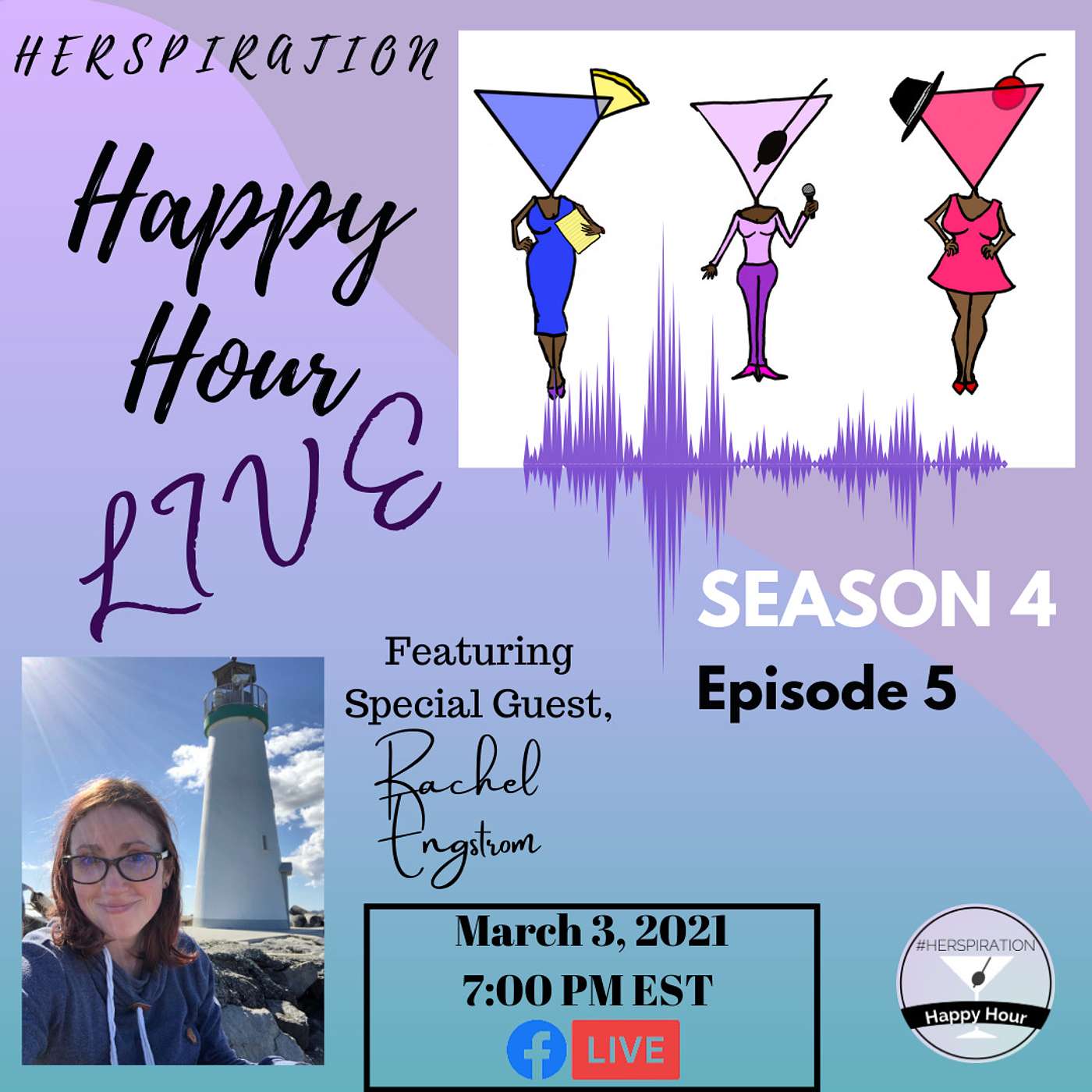 Herspiration Happy Hour, Season 4 Episode 5: CANCER, SUCKS with guest and author, Rachel Engstrom!! episode artwork