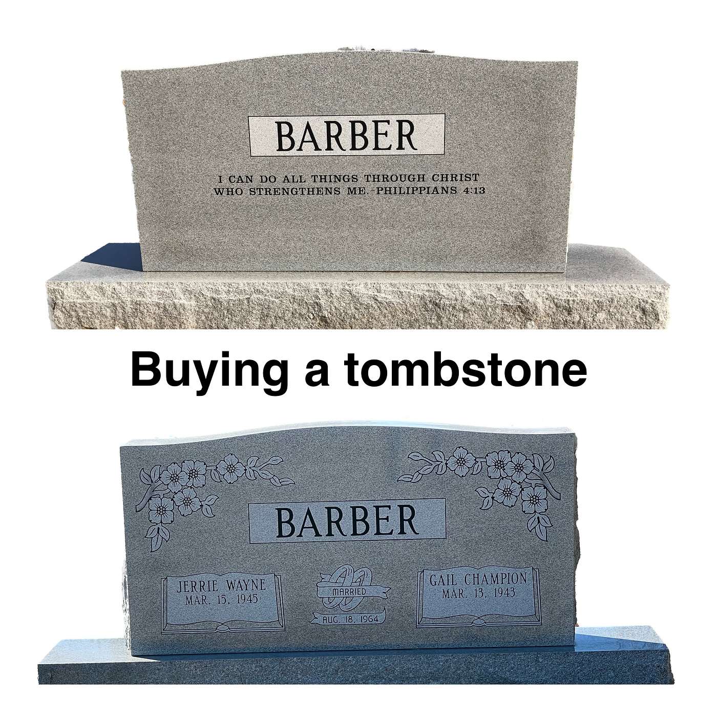 Buying a tombstone