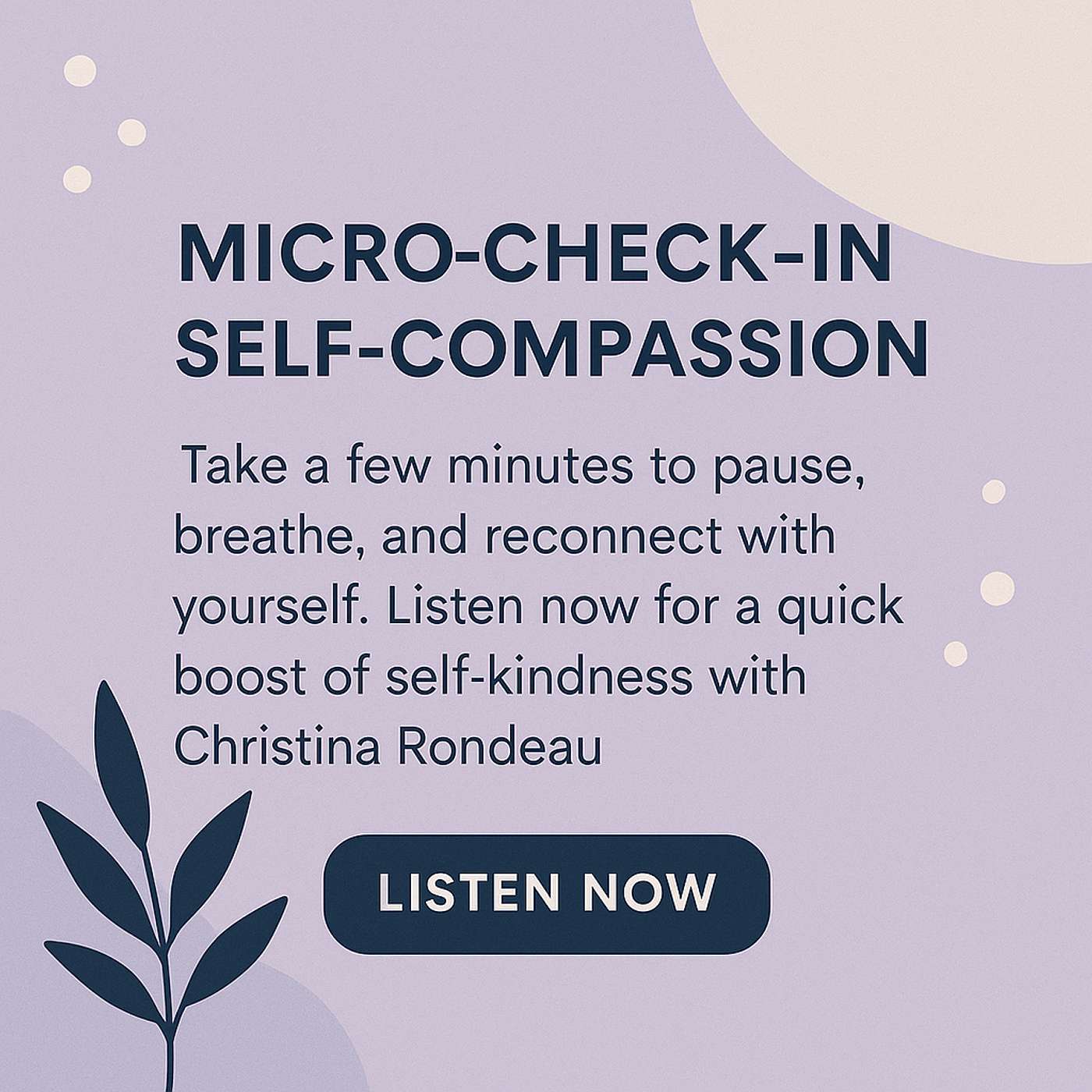 Micro Check In - Self Compassion