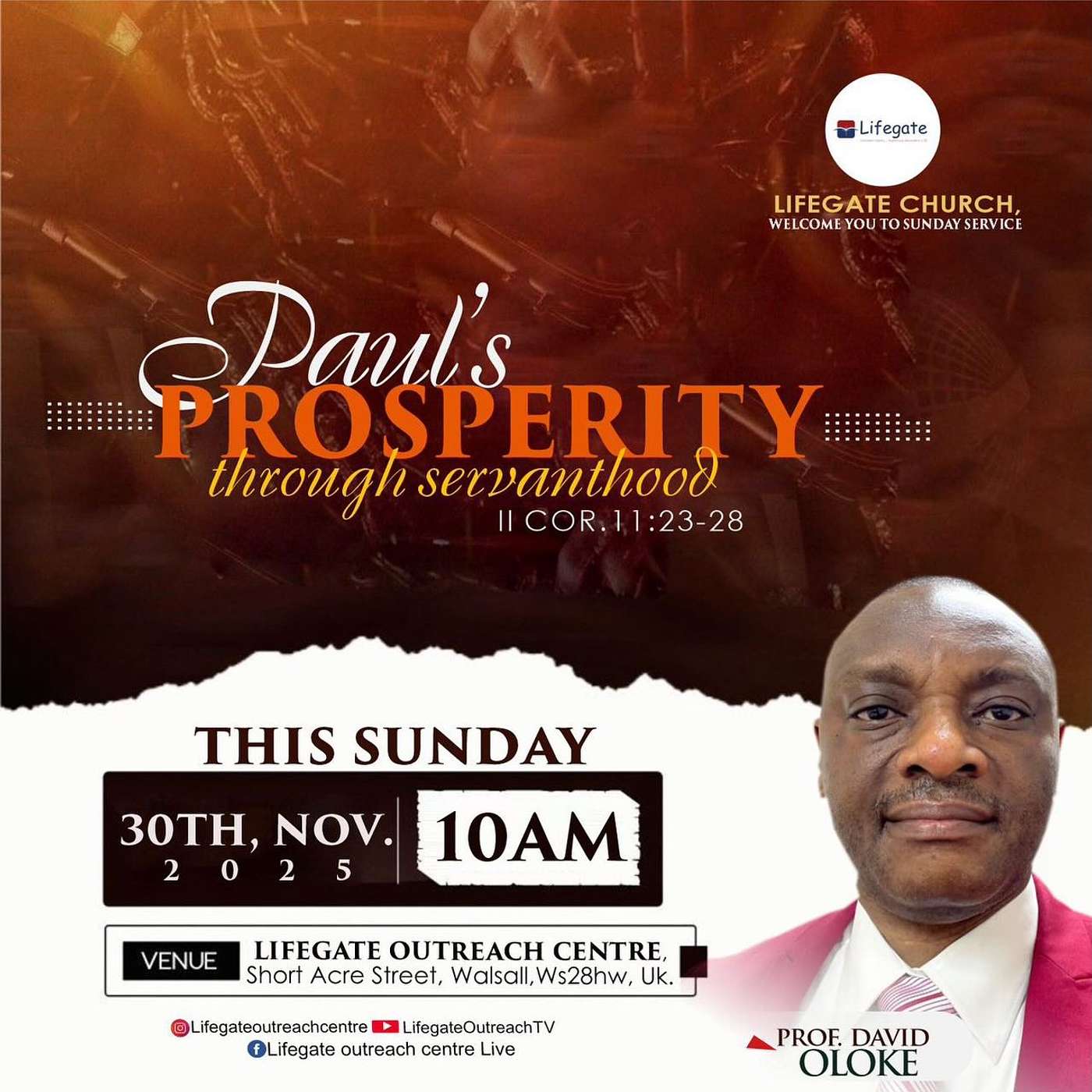 Paul’s Prosperity through Servanthood (Session 5) - Lifegate Church - 30.11.25 episode artwork
