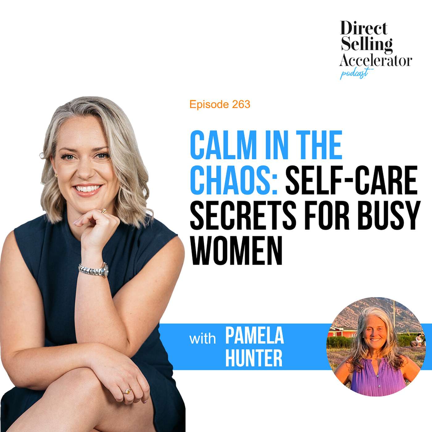 EP 263:  Calm in the Chaos: Self-Care Secrets for Busy Women with Pamela Hunter episode artwork