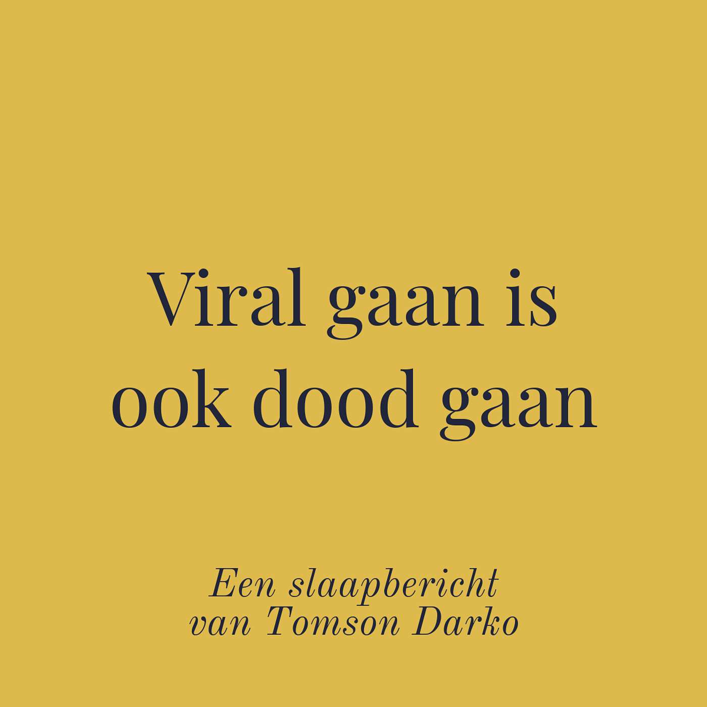 In slaap vallen met melancholie van Tomson Darko