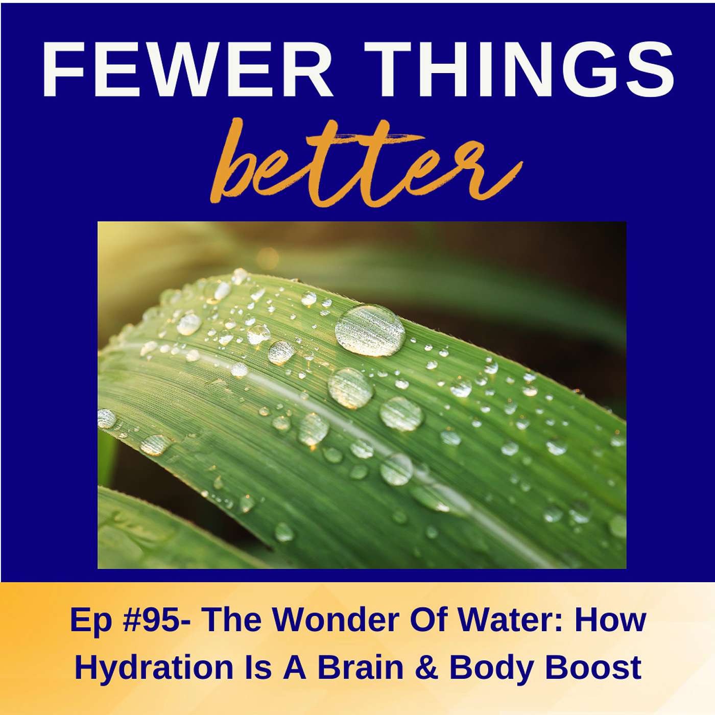 Ep. 95 - The Wonder of Water: How Hydration Is a Brain & Body Boost