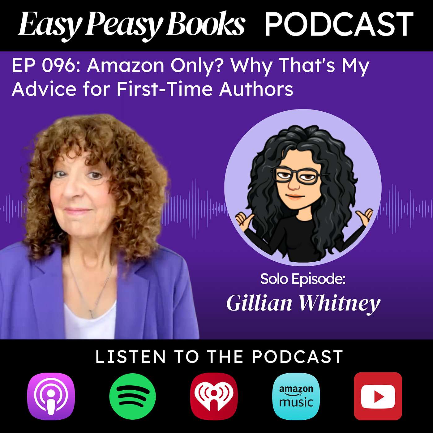 096: Amazon Only? Why That's My Advice for First-Time Authors with Gillian Whitney episode artwork
