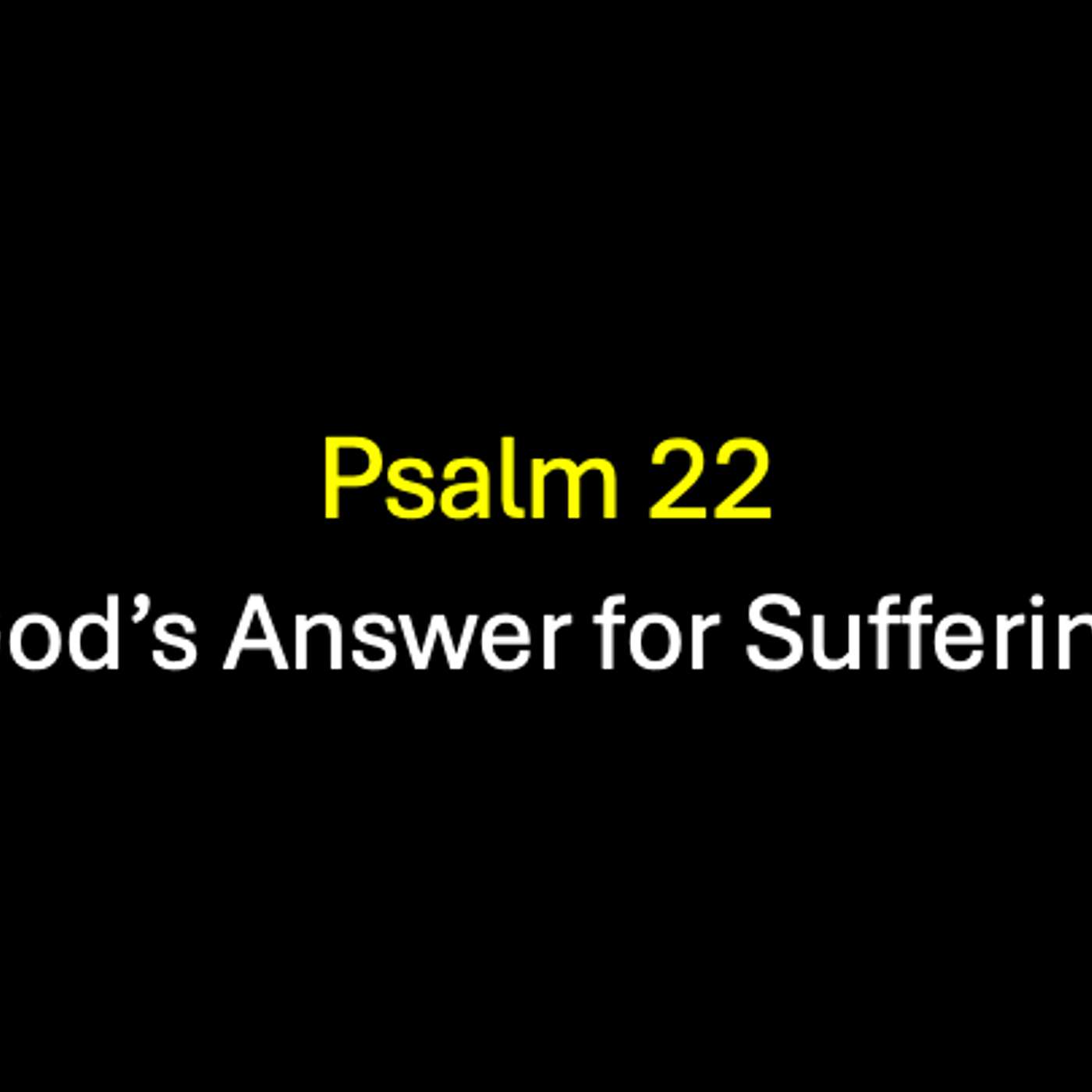 God's Answer for Suffering episode artwork