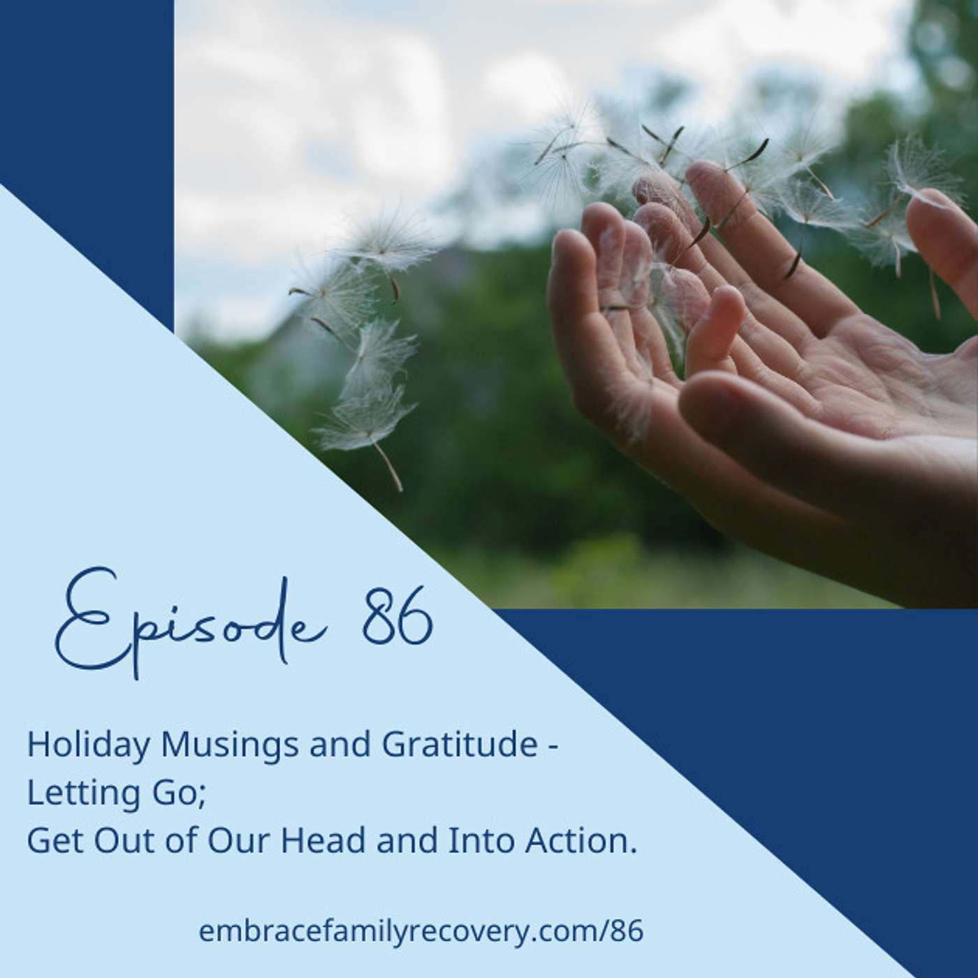 Ep 86 - Holiday Musings and Gratitude - Letting Go; Get Out of Our Head and Into Action.