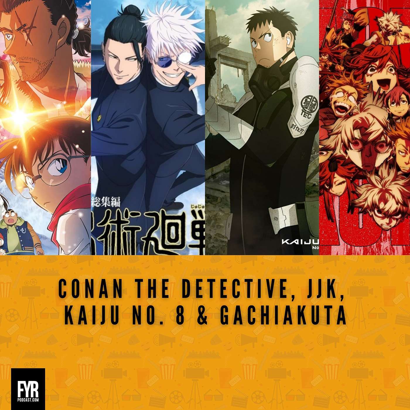 Conan the Detective, JJK, Kaiju No. 8 & Gachiakuta