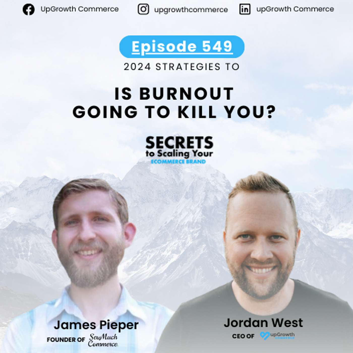 Ep 549: Is Burnout Going To Kill You? with James Pieper, Sew Much Commerce