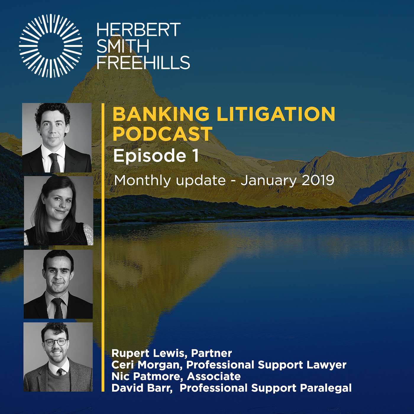Banking Litigation Podcast EP1: Monthly update - January 2019 episode artwork