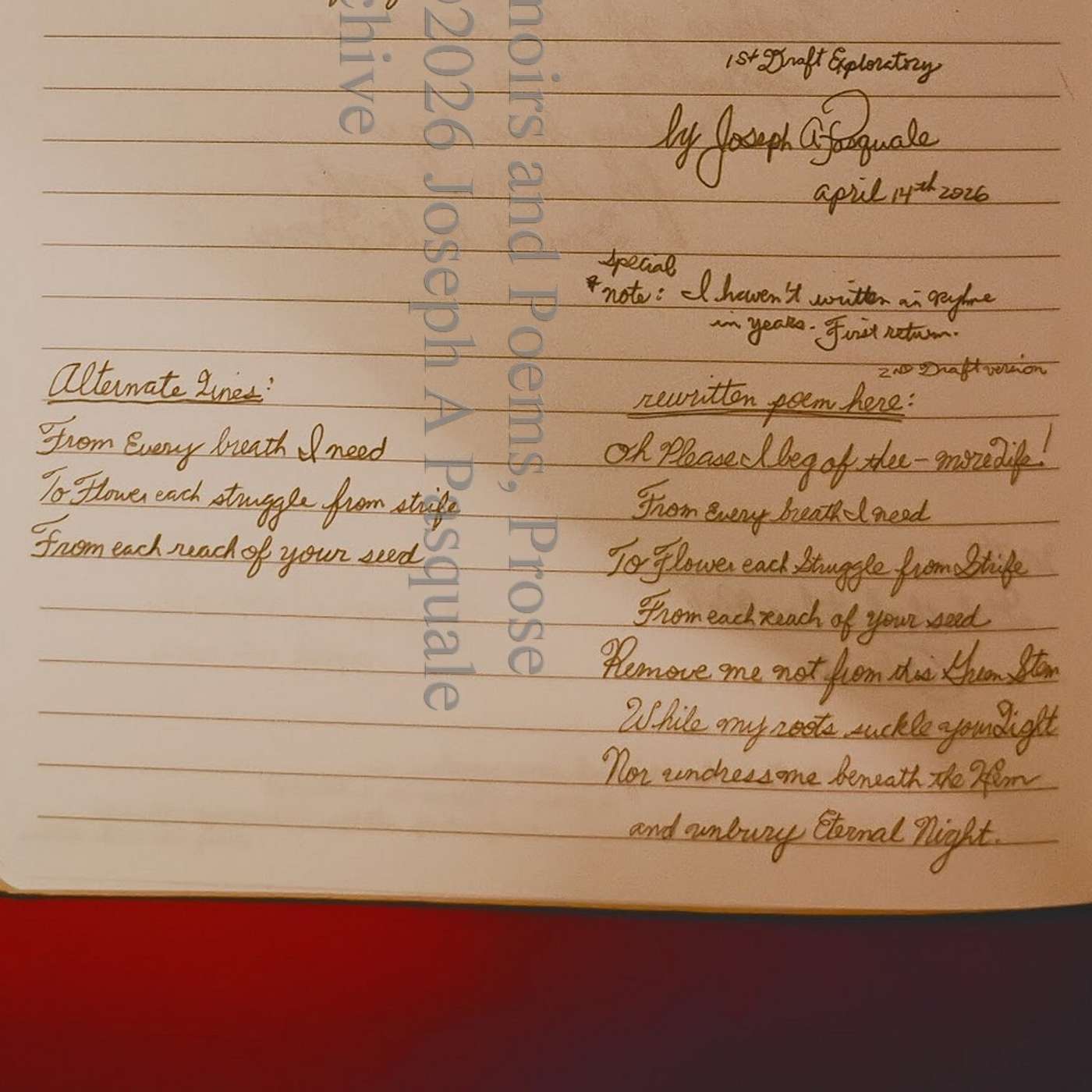 I BEG OF THEE MORE LIGHT Original Poem written 4-14-2026 Reading LIVE episode artwork