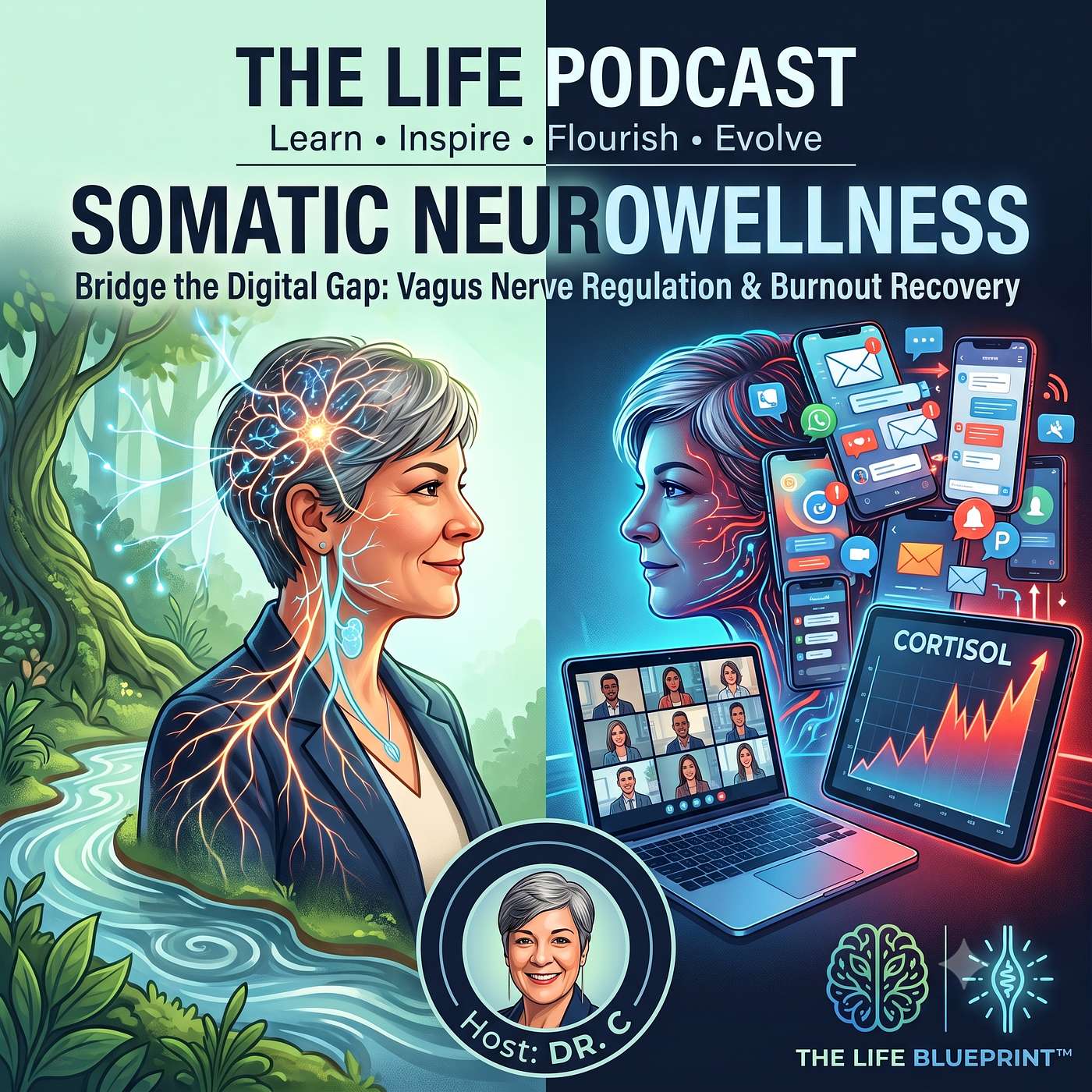 Beyond Cold Plunges: Vagus Nerve Regulation, Cortisol, and Burnout Recovery — LIFE Podcast with Dr. C