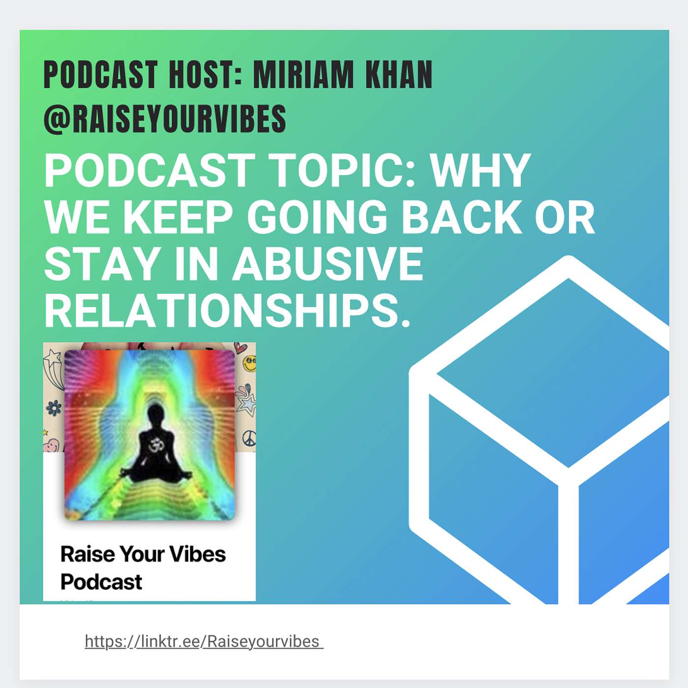 Podcast Topic: Why we keep going back or stay in abusive relationships. episode artwork