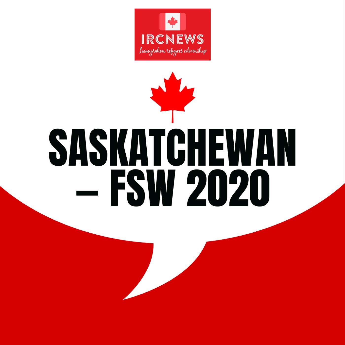 Canada Immigration Total FSW Express Entry Candidate selection for the province of Saskatchewan in 2020