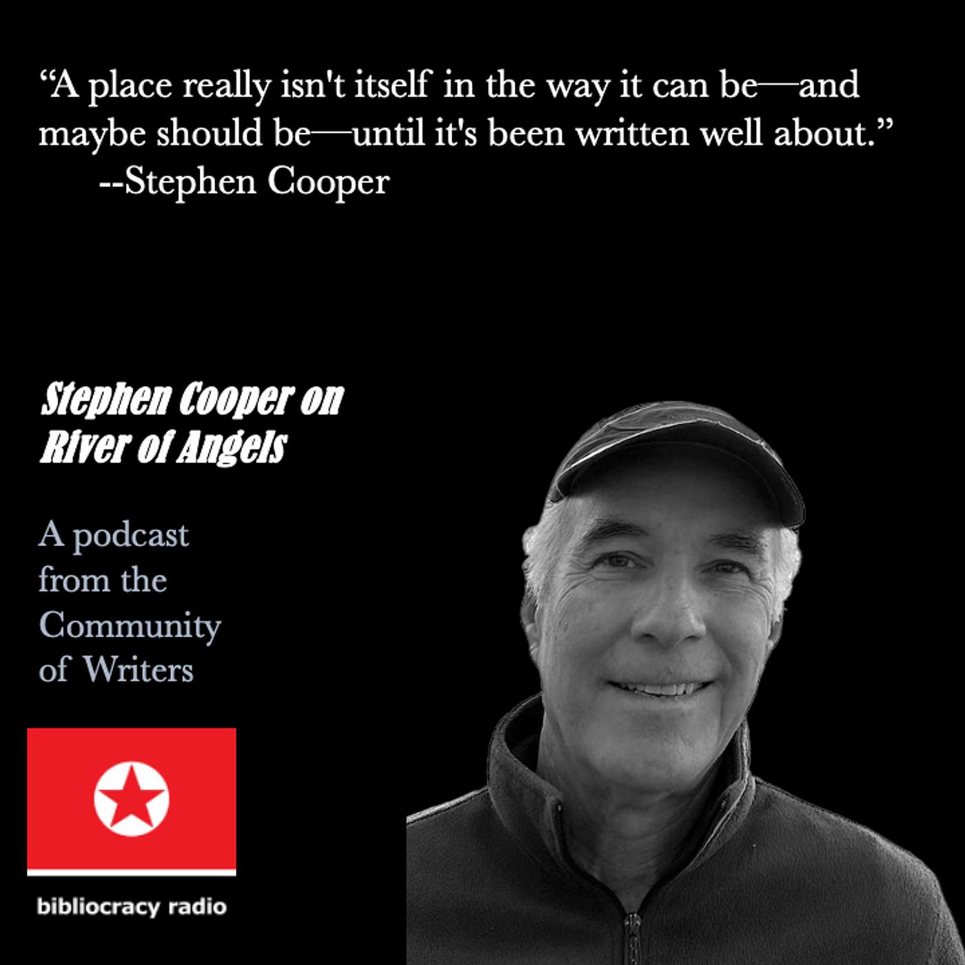 Bibliocracy Radio: Stephen Cooper on River of Angels episode artwork