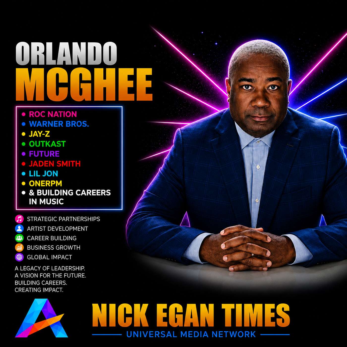 Orlando McGhee Roc Nation, Warner Bros., Jay-Z, OutKast, Future, Jaden Smith, Lil Jon, ONErpm & Building Careers in Music | Nick Egan Times episode artwork