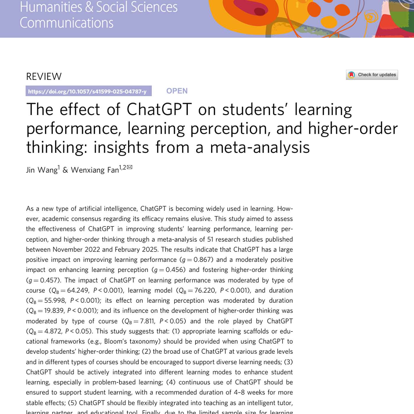 The ChatGPT Education Test