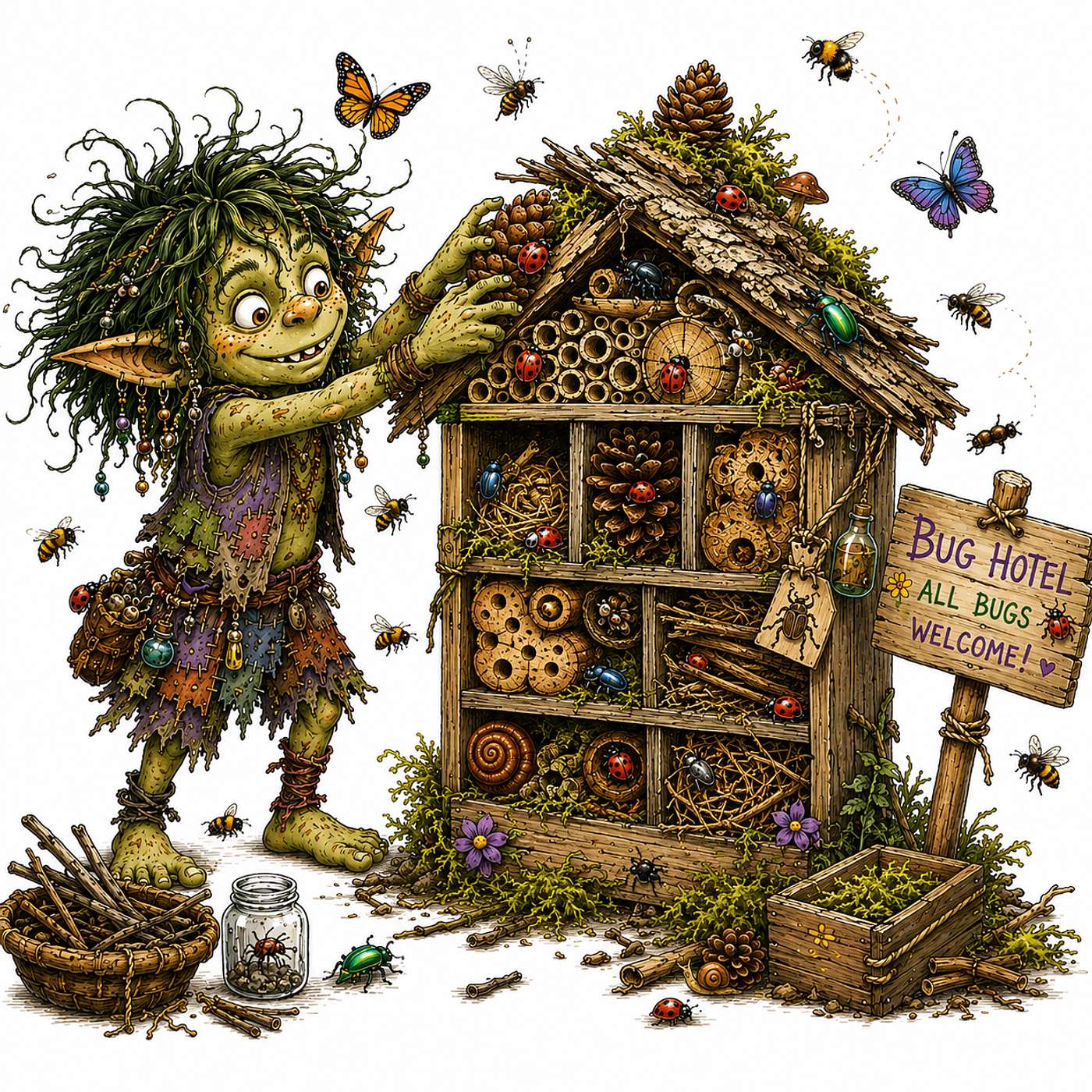 The Beetle Burrow Bug Hotel - Caring for the environment episode artwork