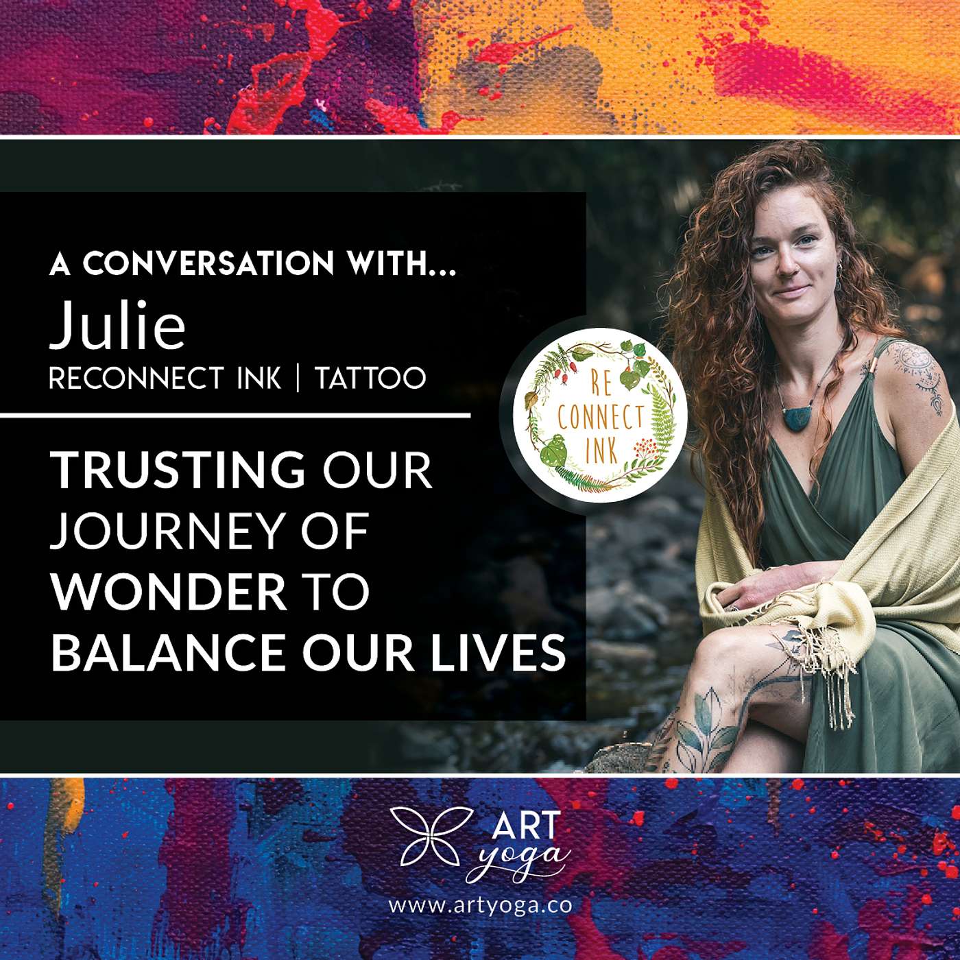 41. E41 with Julie Reconnect Ink - Trusting our journey of wonder to balance our lives episode artwork