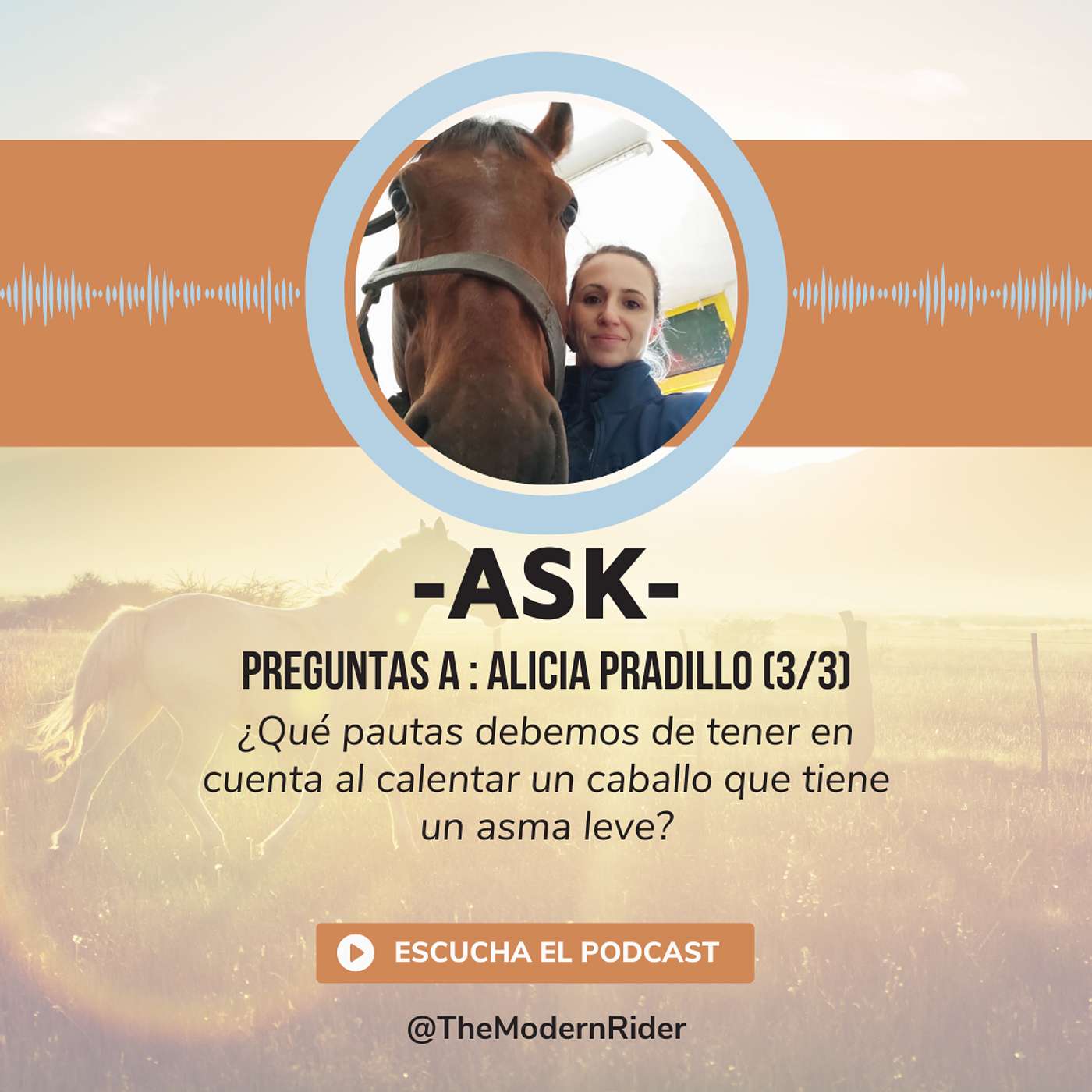 [ASK] Preguntas a Alicia Pradillo (3/3) : ¿Qué pautas debemos tener en cuenta al calentar un caballo que tiene asma leve?
