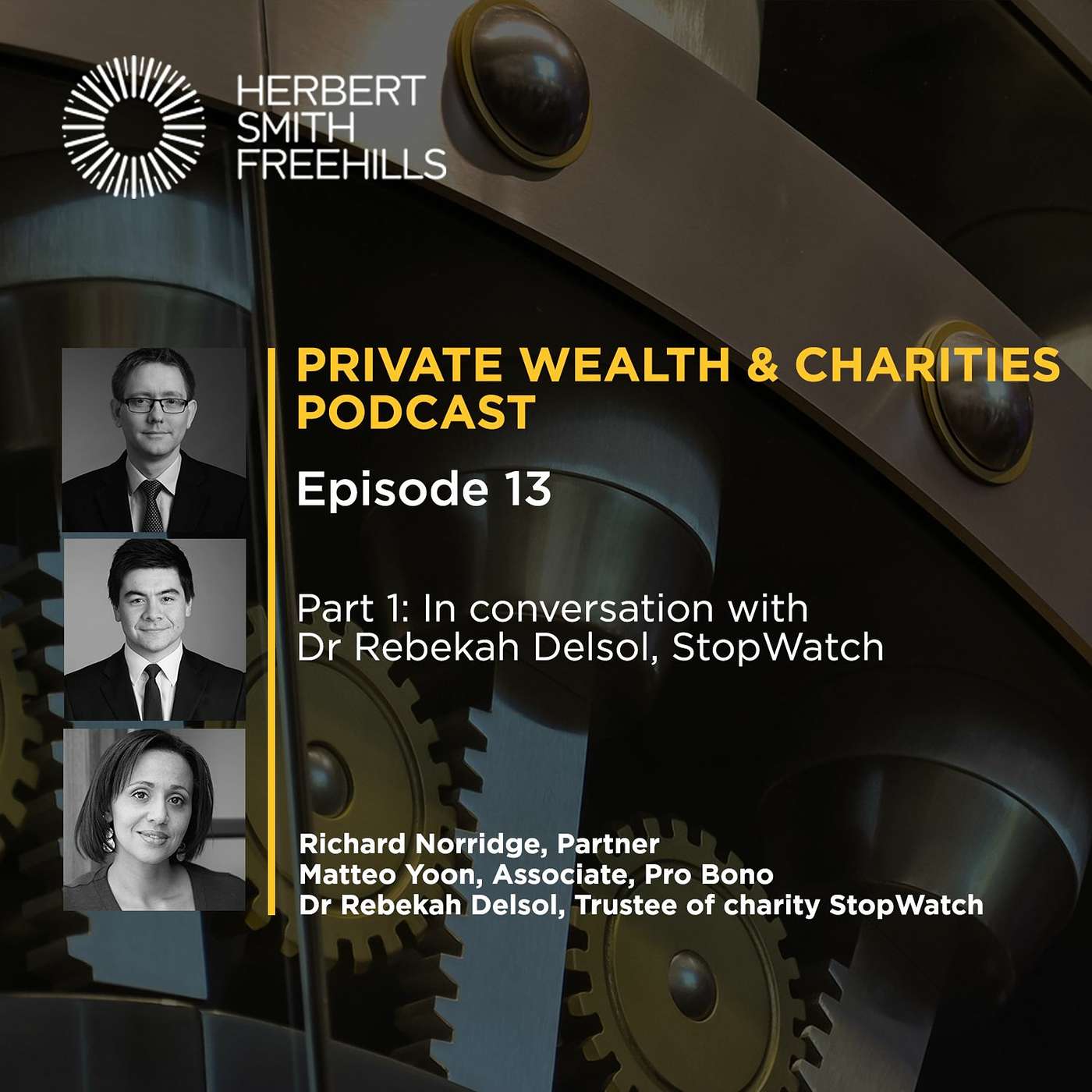 Private Wealth & Charities EP13, Part 1: In conversation with Dr Rebekah Delsol, StopWatch episode artwork