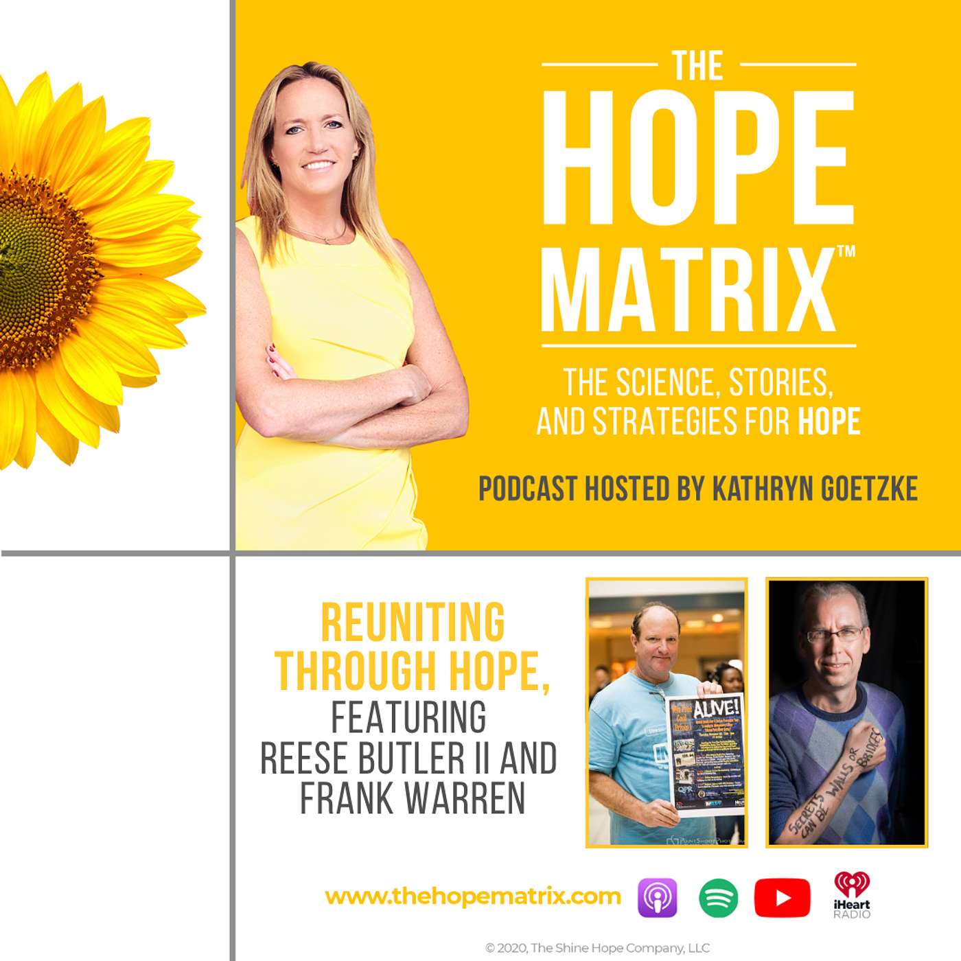 Episode 58: Reuniting Through Hope, Featuring Reese Butler II, Frank Warren, and Kathryn Goetzke
