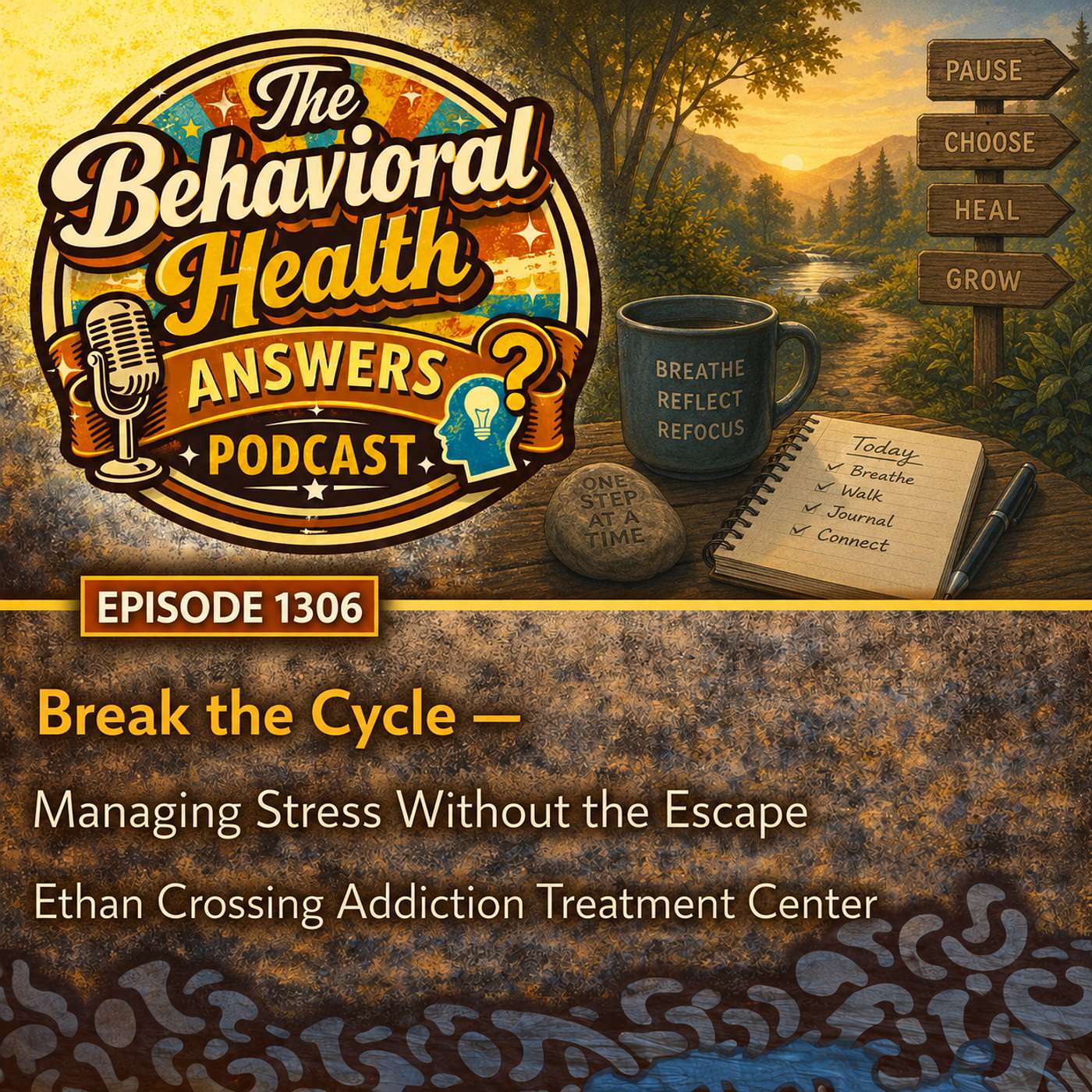 Episode 1306: Break the Cycle - Managing Stress Without the Escape | Ethan Crossing Addiction Treatment Center episode artwork