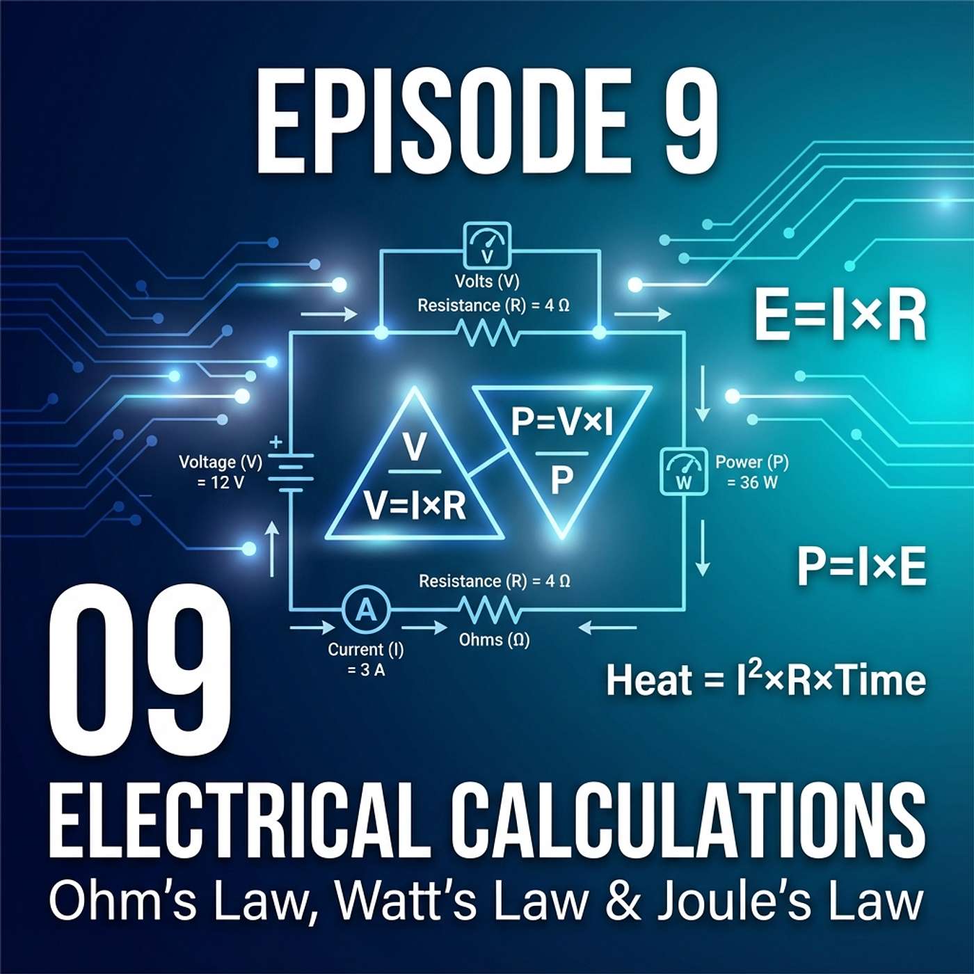 09 - Basic Electricity and Calculations: Ohm's Law, Watt's Law, Joule's Law episode artwork