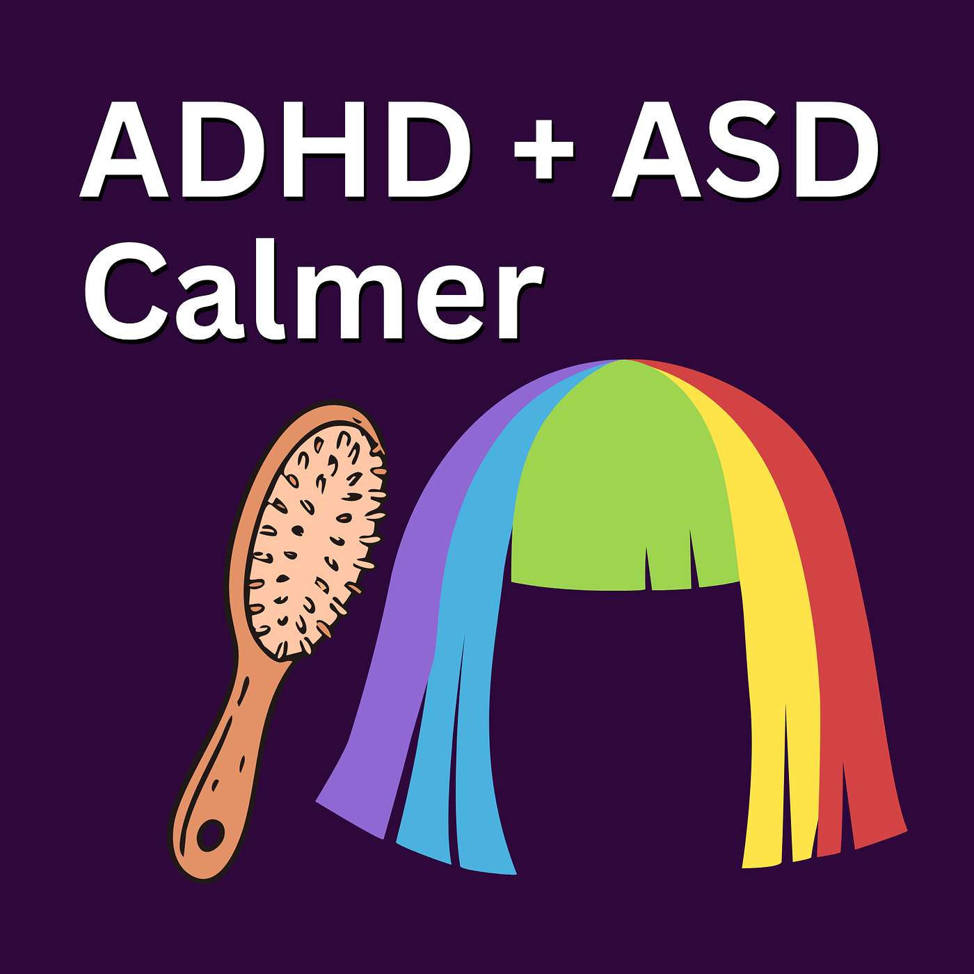 Paddle Brush Sounds with Hair Brushing - ASMR, ADHD + ASD Sounds