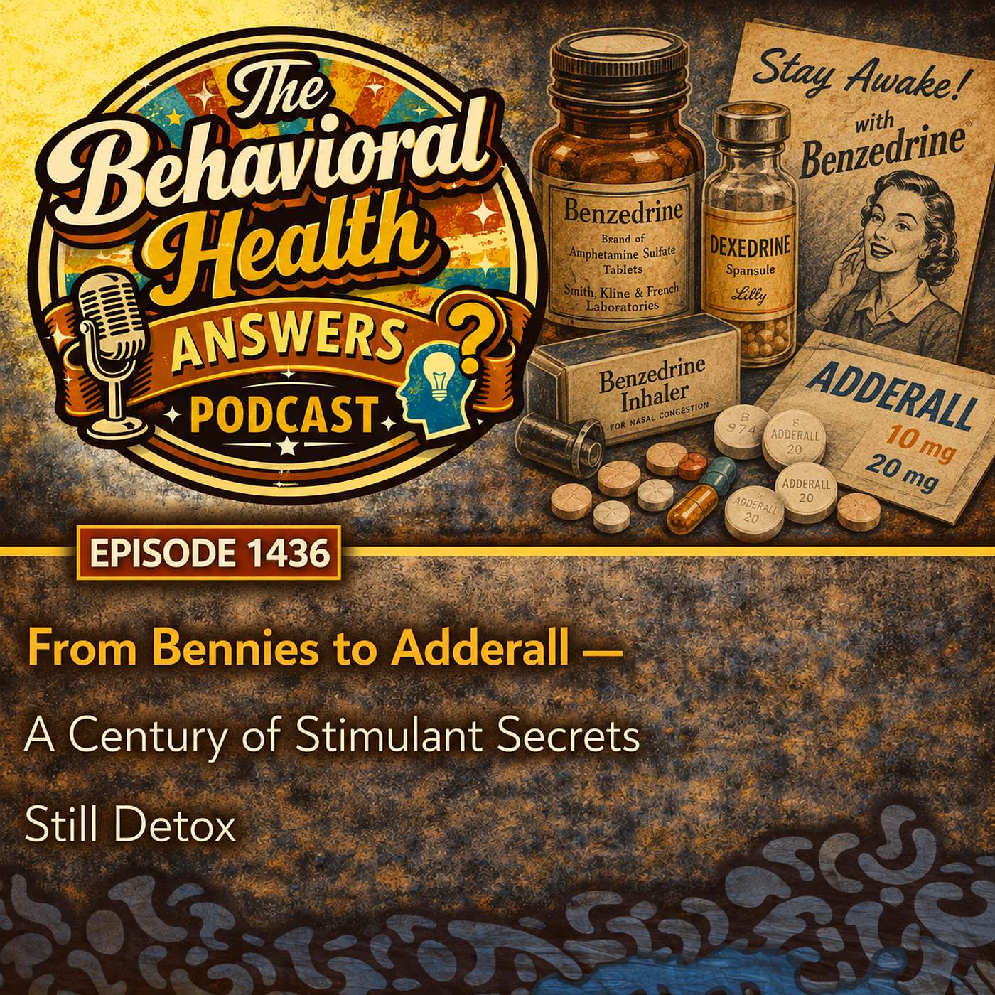 Episode 1436: From Bennies to Adderall - A Century of Stimulant Secrets | Still Detox episode artwork