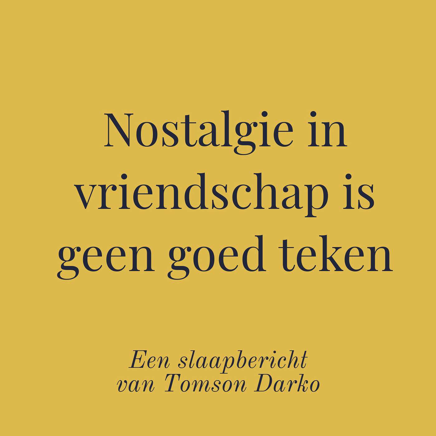 In slaap vallen met melancholie van Tomson Darko