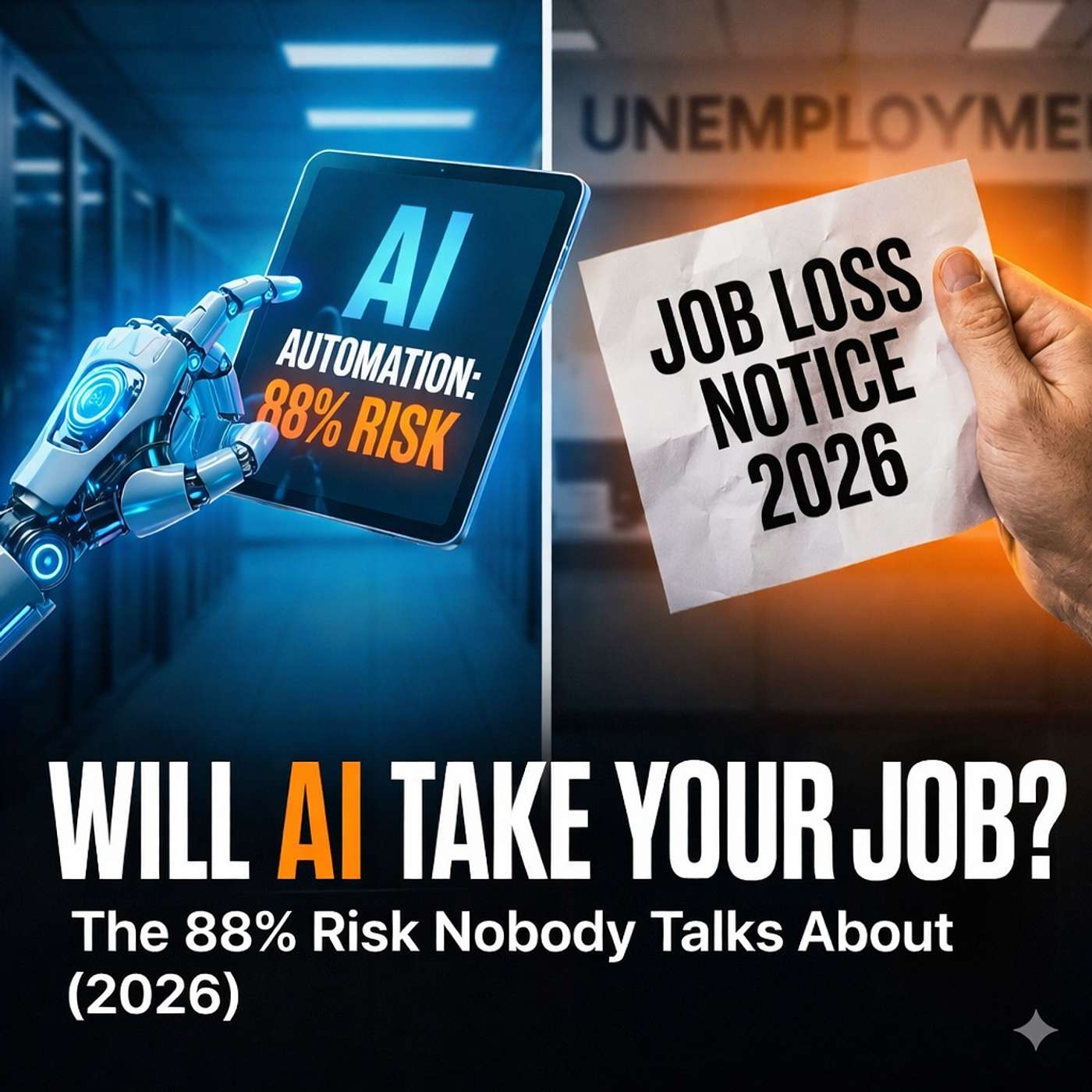 Episode #1 - Will AI Take Your Job? The 88% Risk Nobody Talks About (2026) Episode #1 - Will AI Take Your Job? The 88% Risk Nobody Talks About (2026)