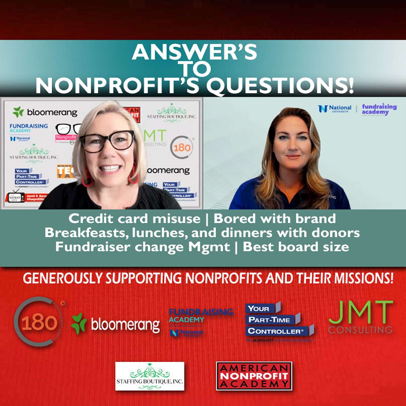 Answers To Nonprofit's Questions!