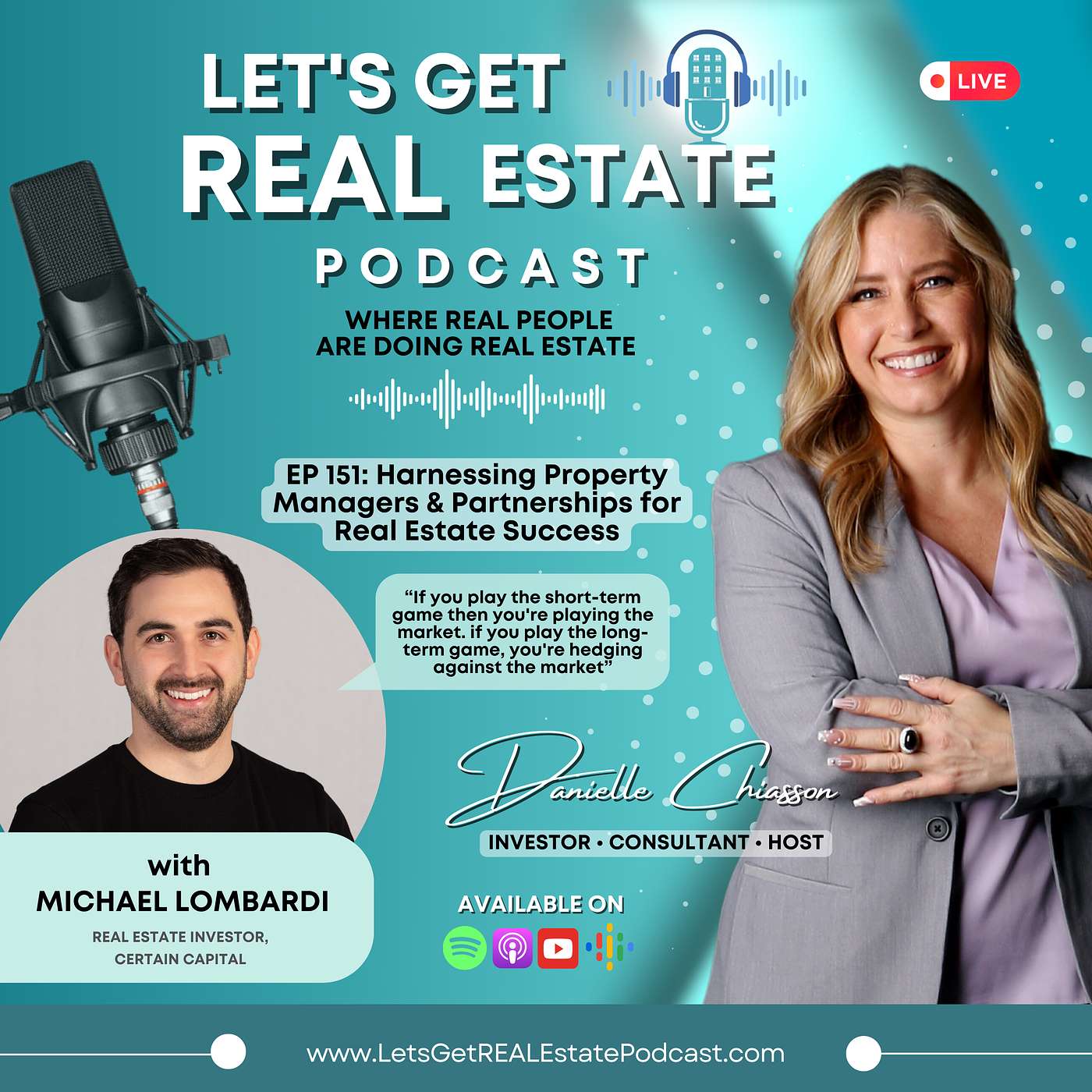 Harnessing Property Managers & Partnerships for Real Estate Success with Michael Lombardi Ep. 151 episode artwork
