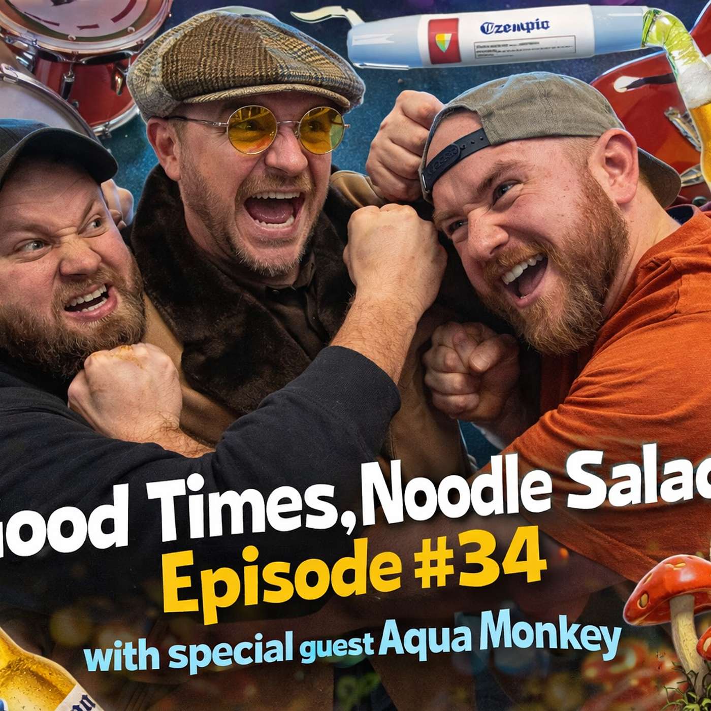 #34 – Aqua Monkey talk band relationships, Ozempic controversy, and Matt’s first mushroom trip